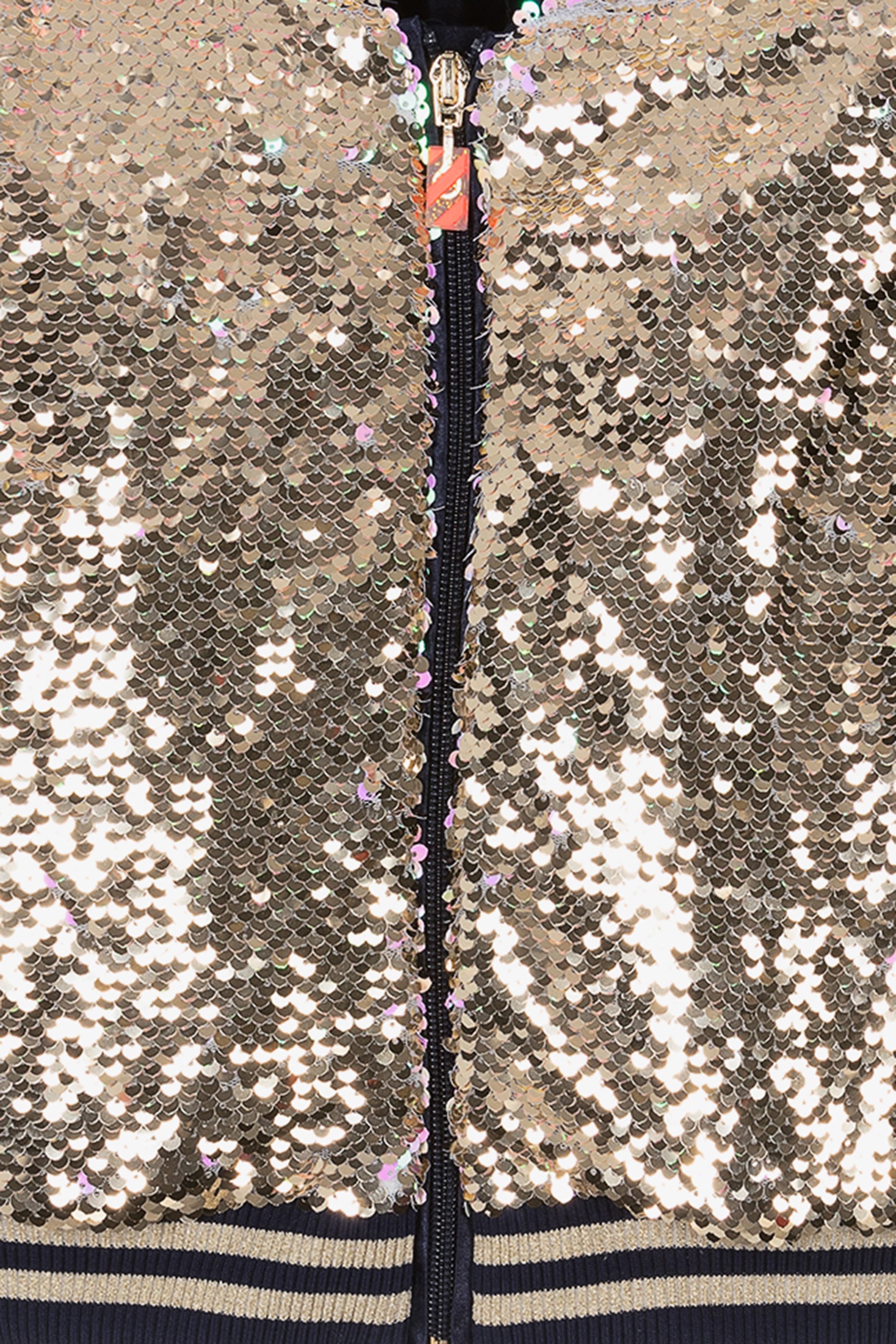 جاكيت بومبر مطرز بالترتر للأطفال