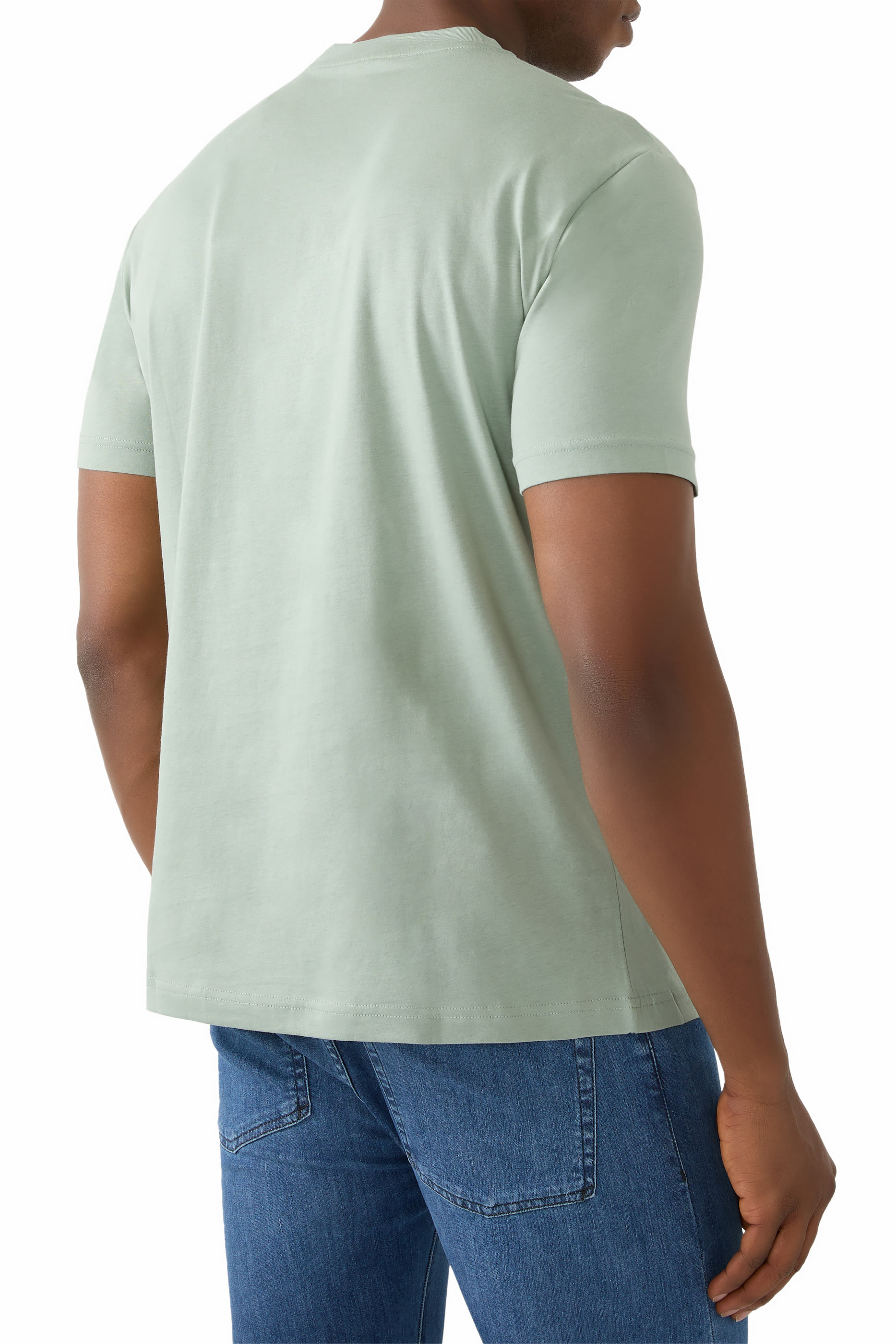 تيشيرت بشعار الماركة قطن