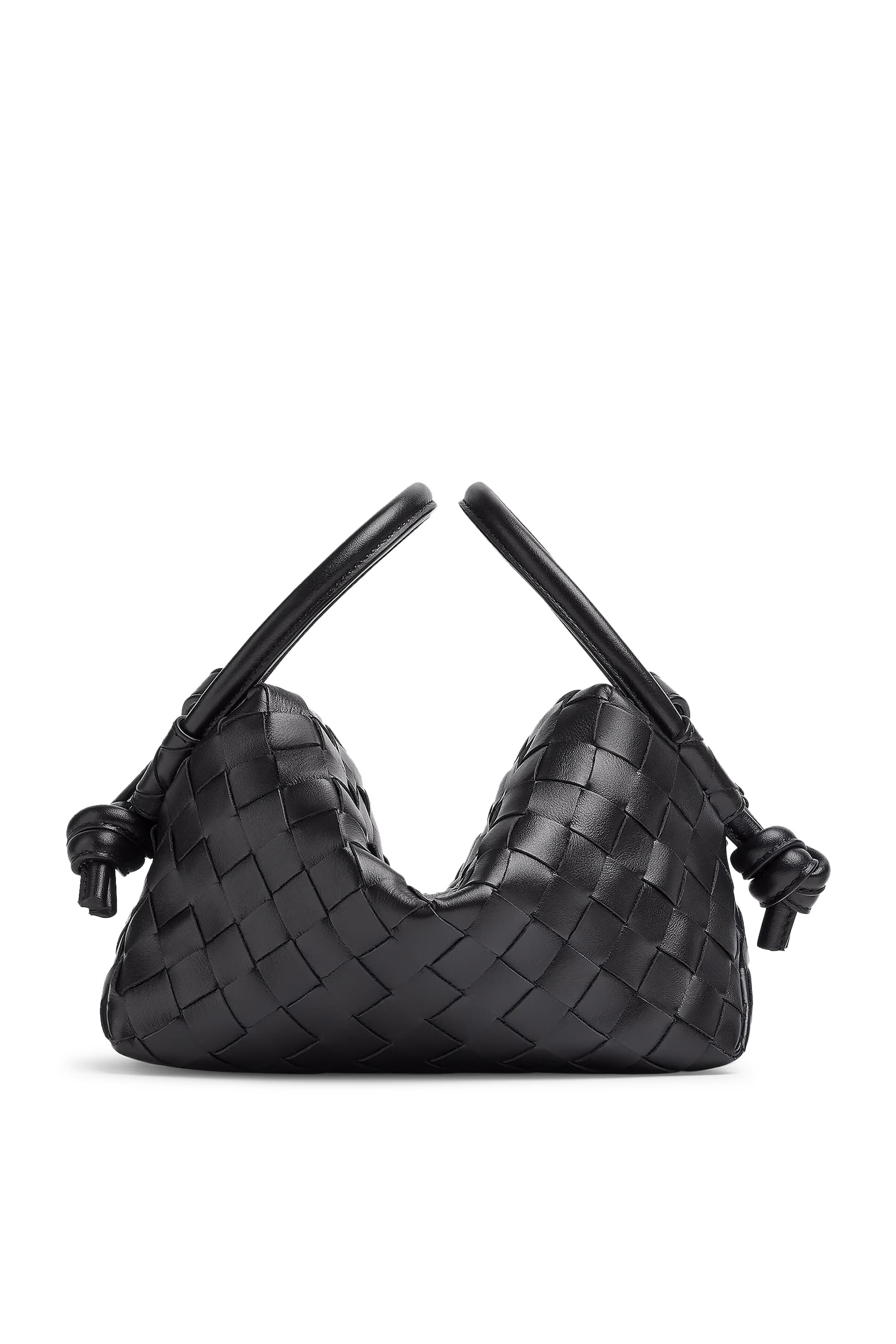 حقيبة كروس لوب صغيرة جلد مجدول