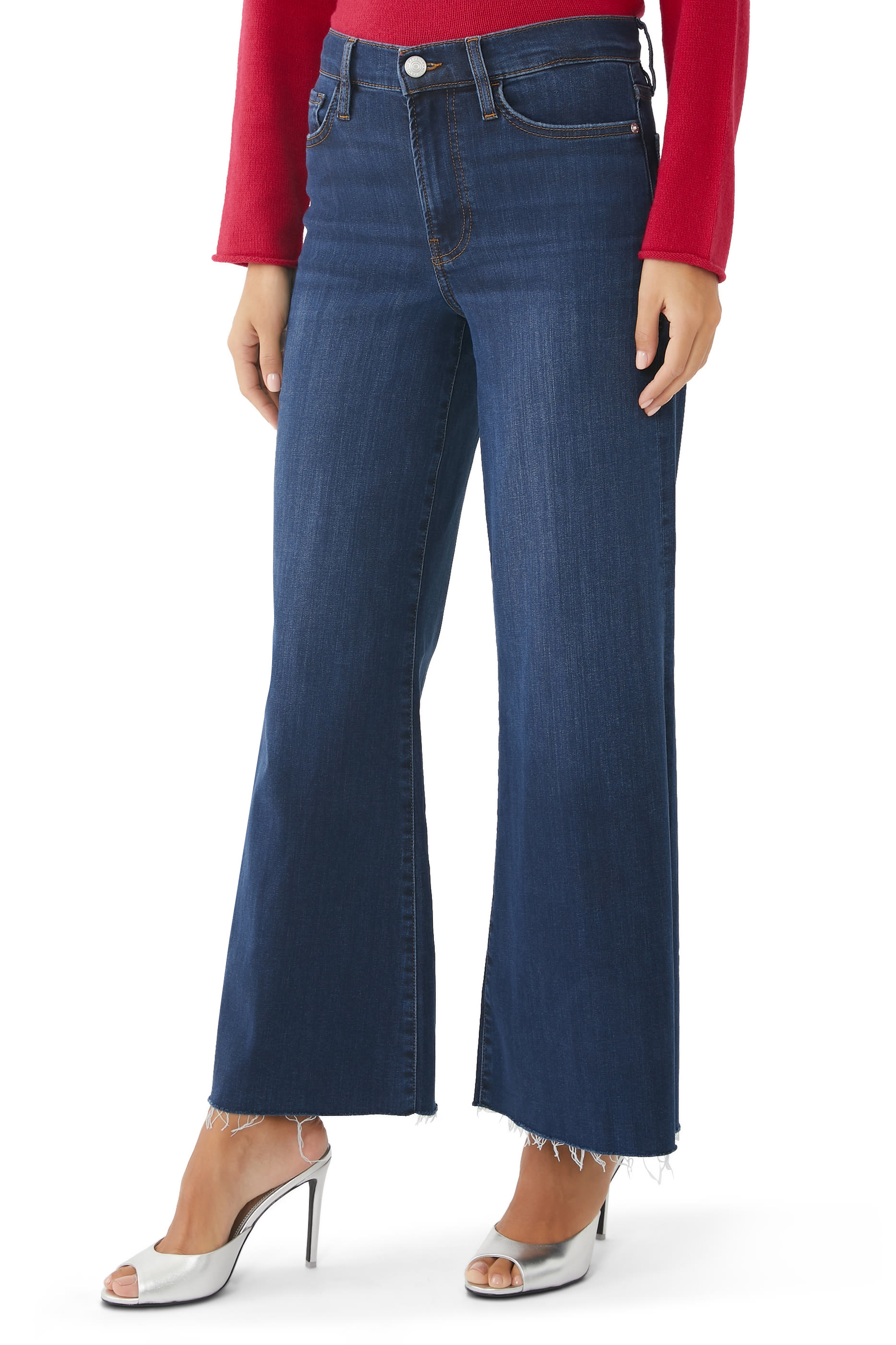 بطال جينز لو بالازو بحافة قصيرة منسلة