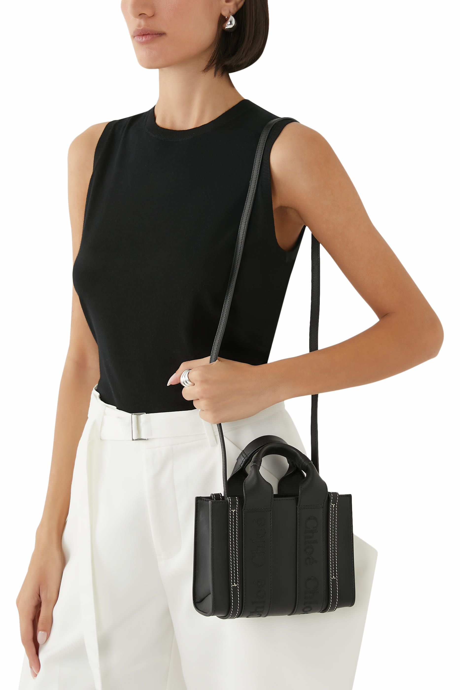 حقيبة يد وودي جلد صغيرة