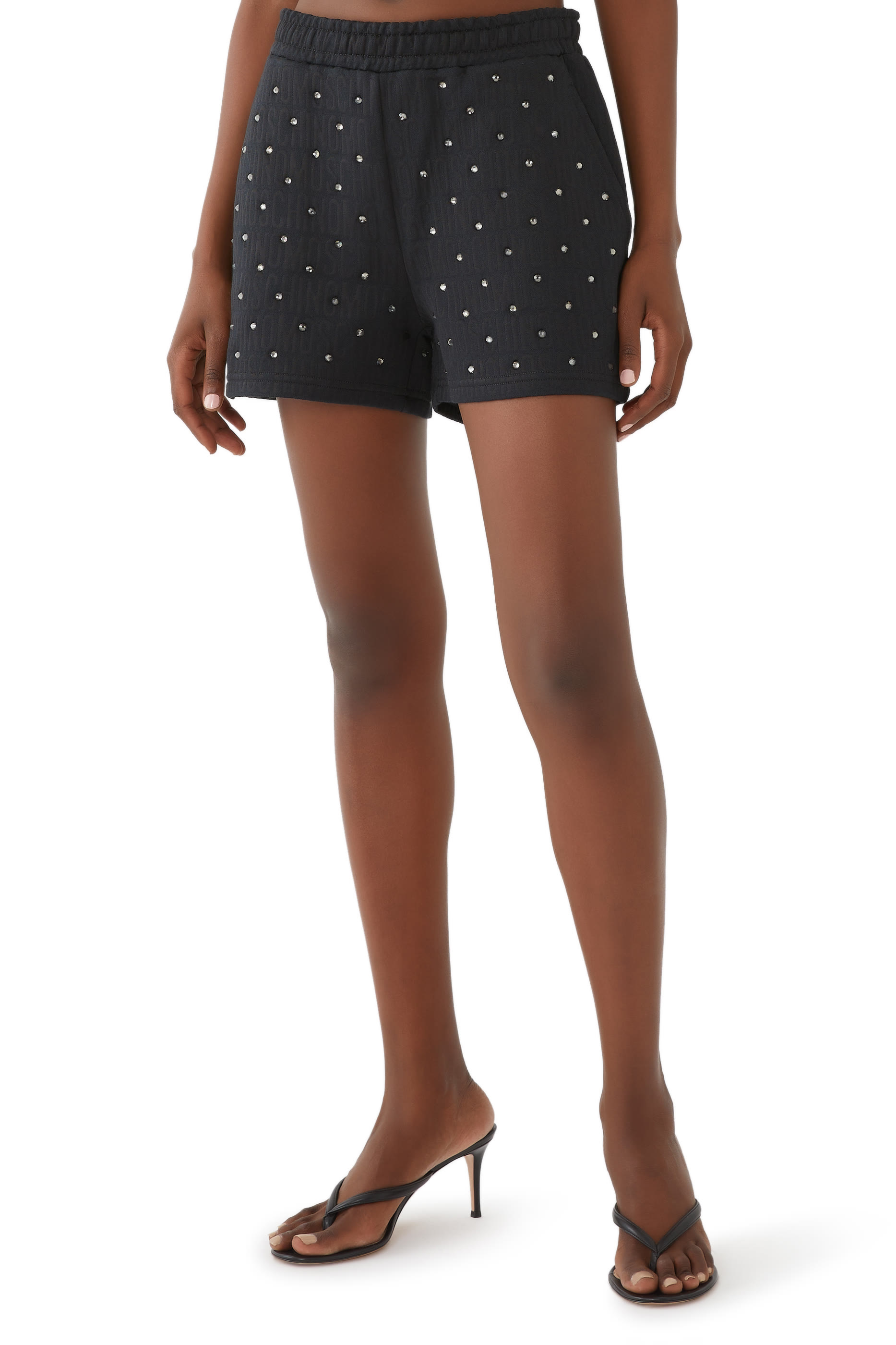 شورت رياضي جيرسيه مرصع كليا بالكريستال