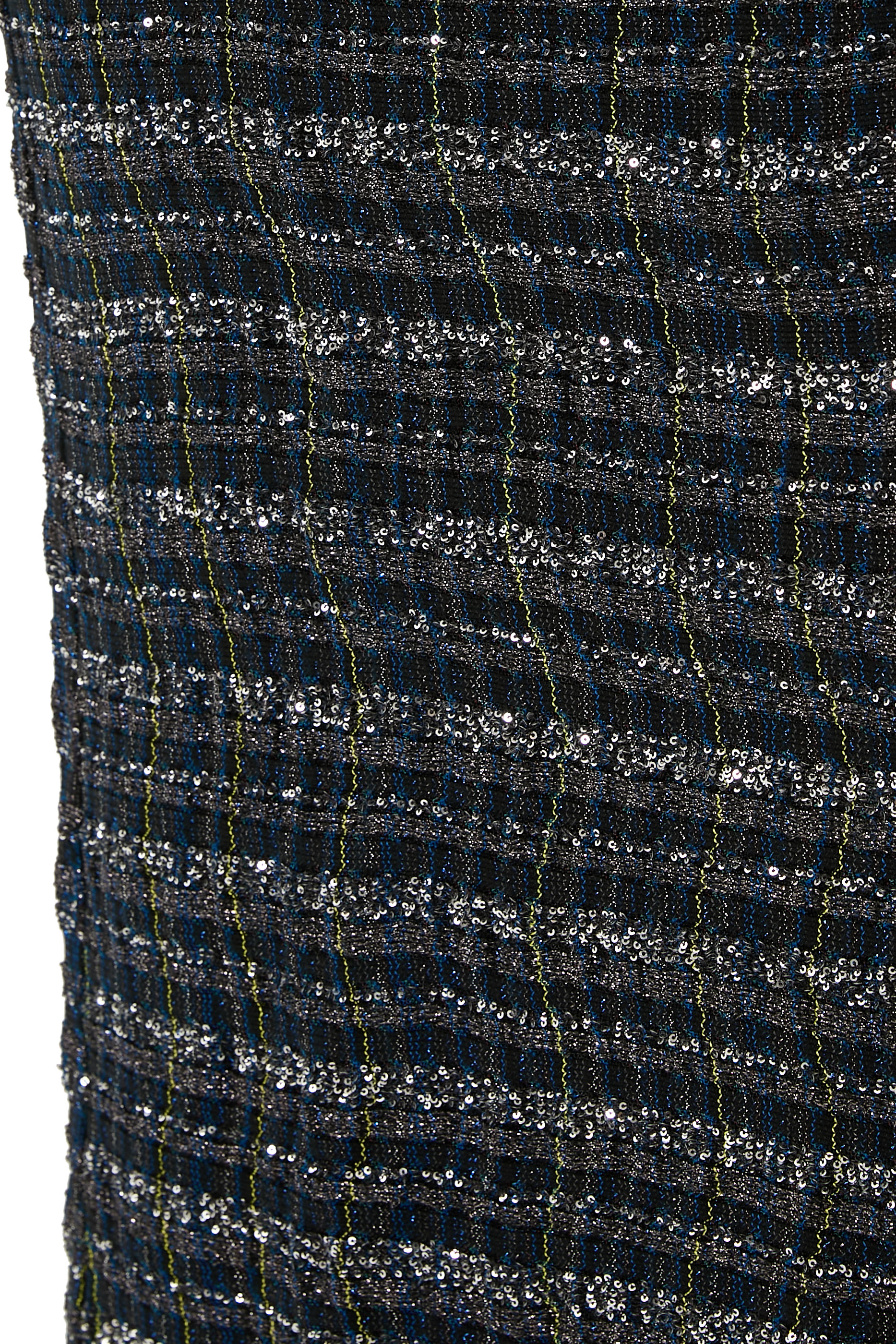 فستان كابيردوني طويل بنقشة مربعات مموجة وترتر