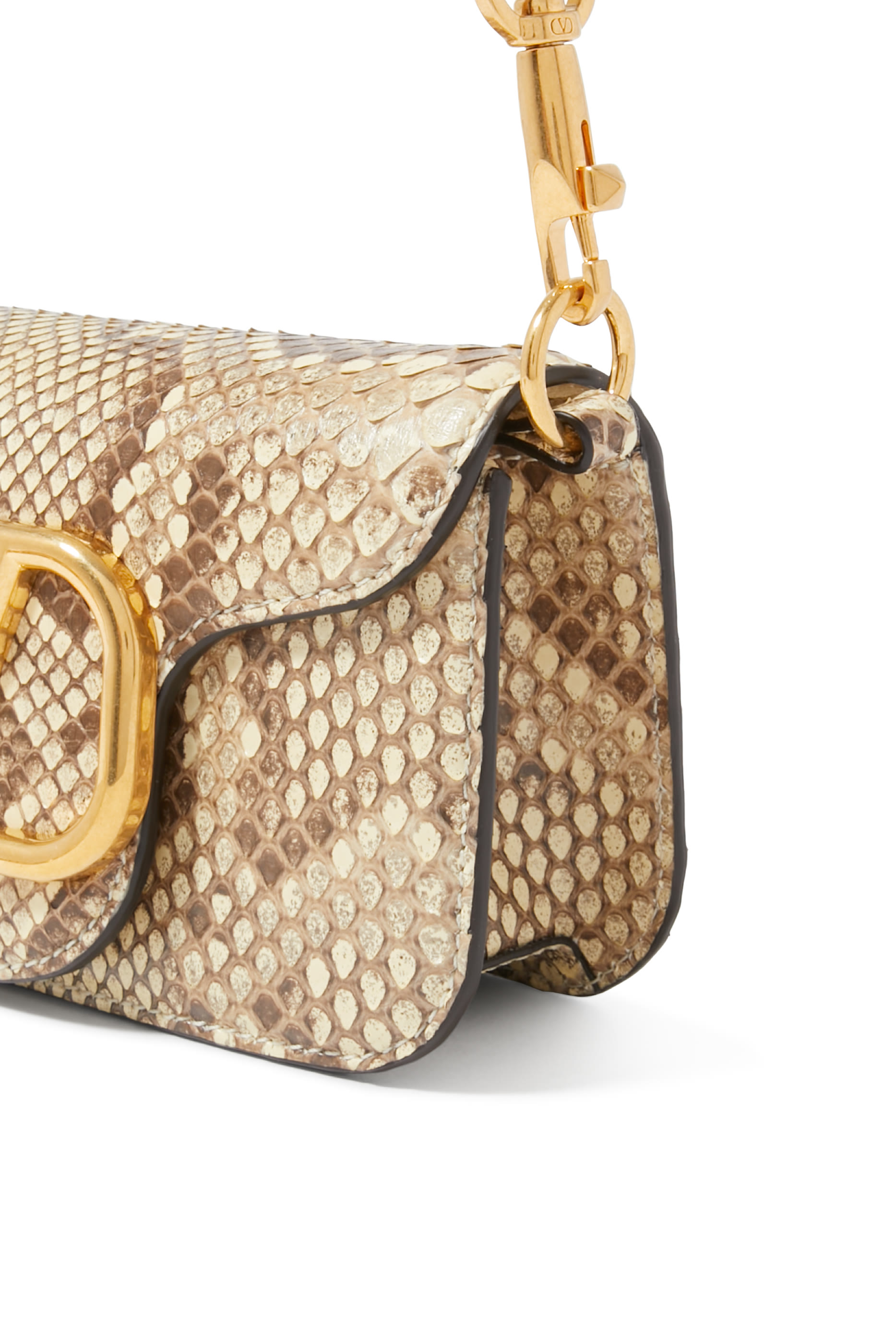 حقيبة كتف لوكو بنقشة جلد أفعى