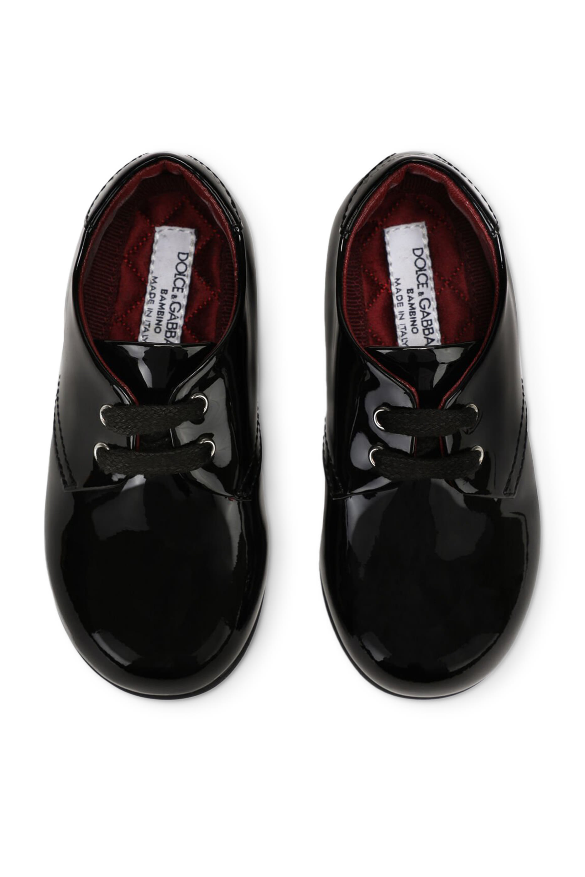 حذاء ديربي سهل الارتداء جلد لامع للأطفال