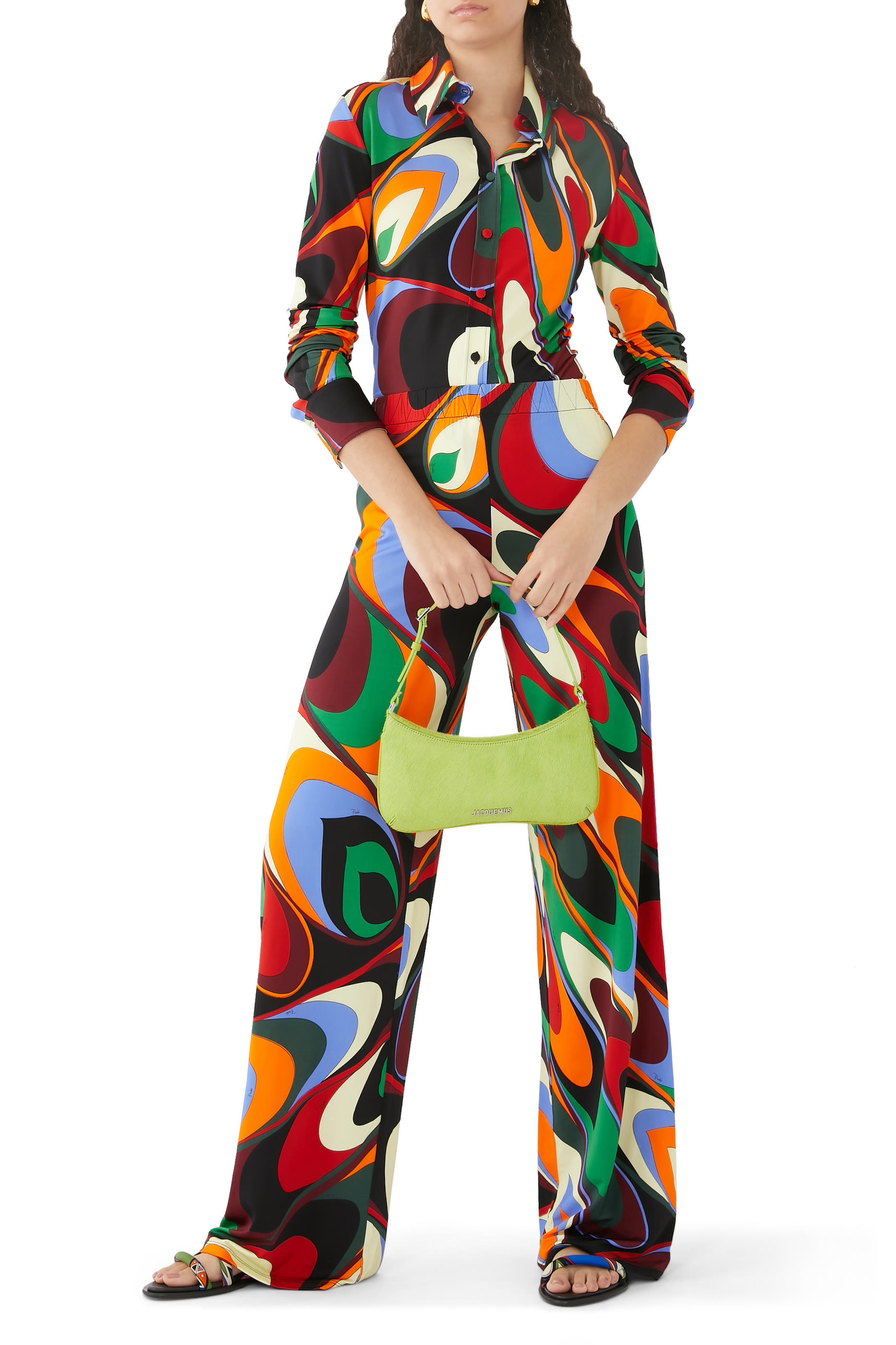 قميص بأكمام طويلة ستان