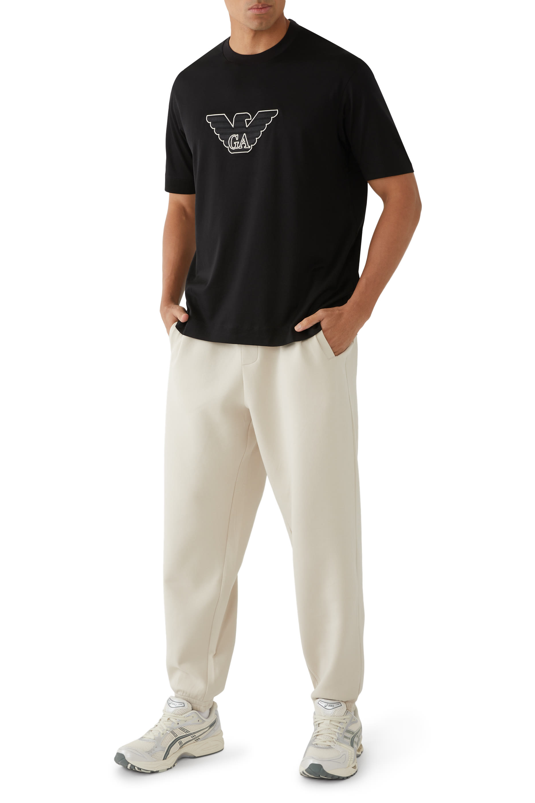 تيشيرت بشعار الماركة قطن