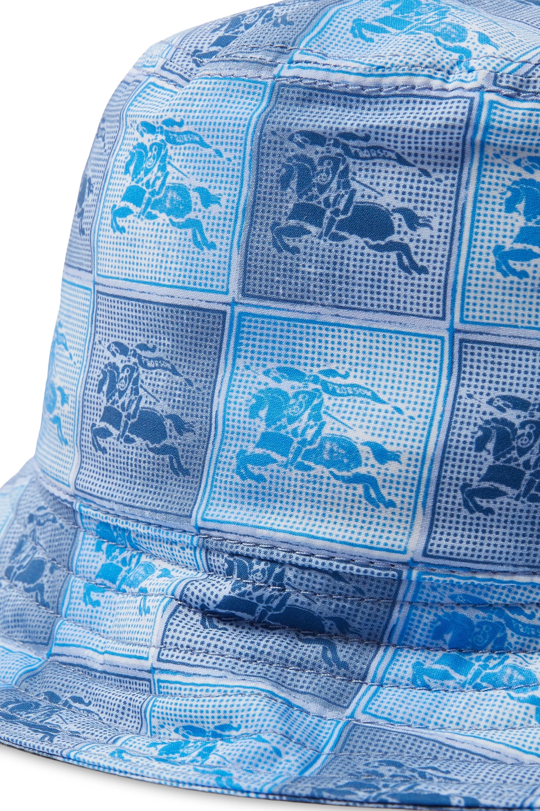 قبعة باكيت بنقشة فارس ومربعات قطن للأطفال