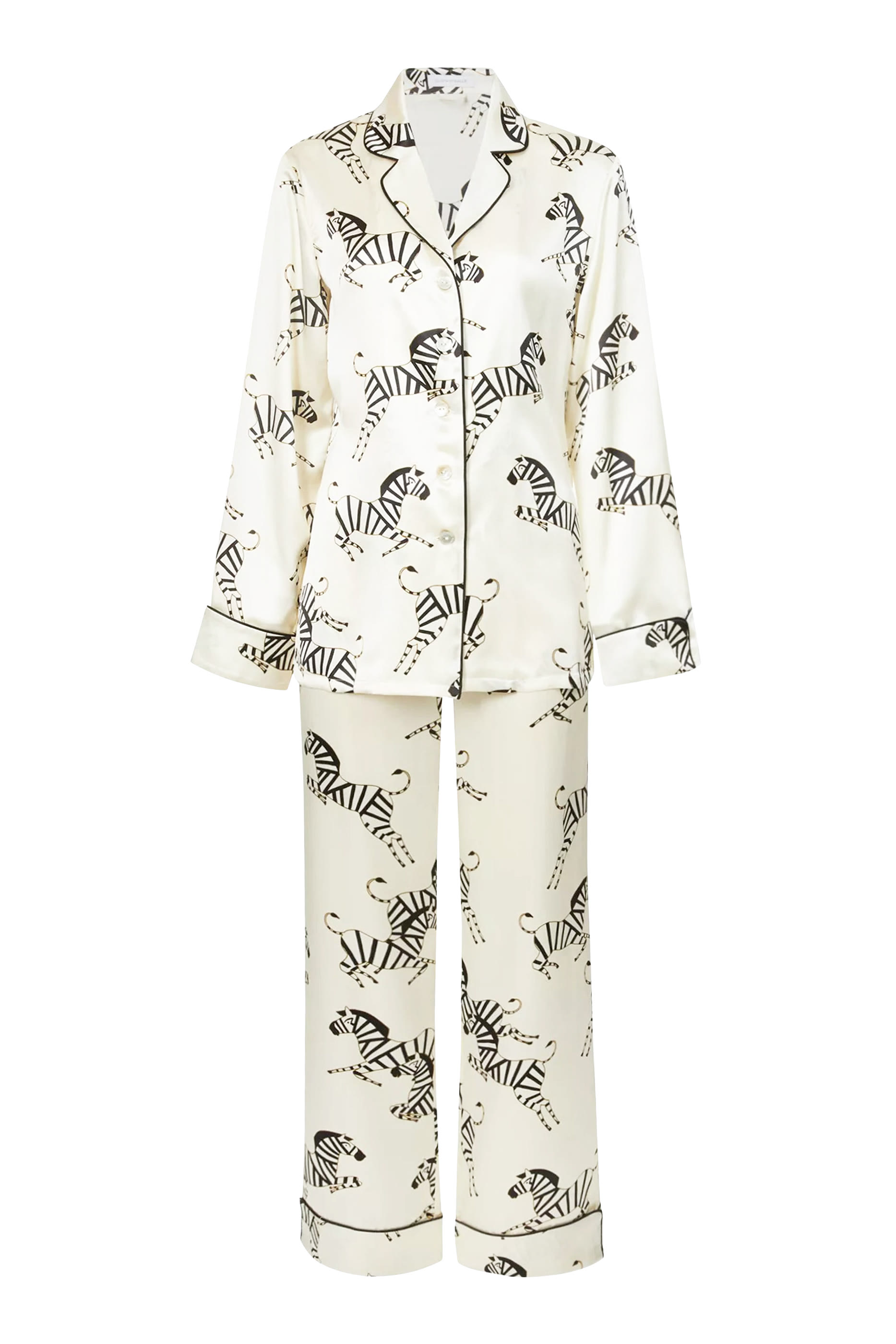 طقم بيجاما ليلا أبالون بلون فيروزي بنقشة زهور