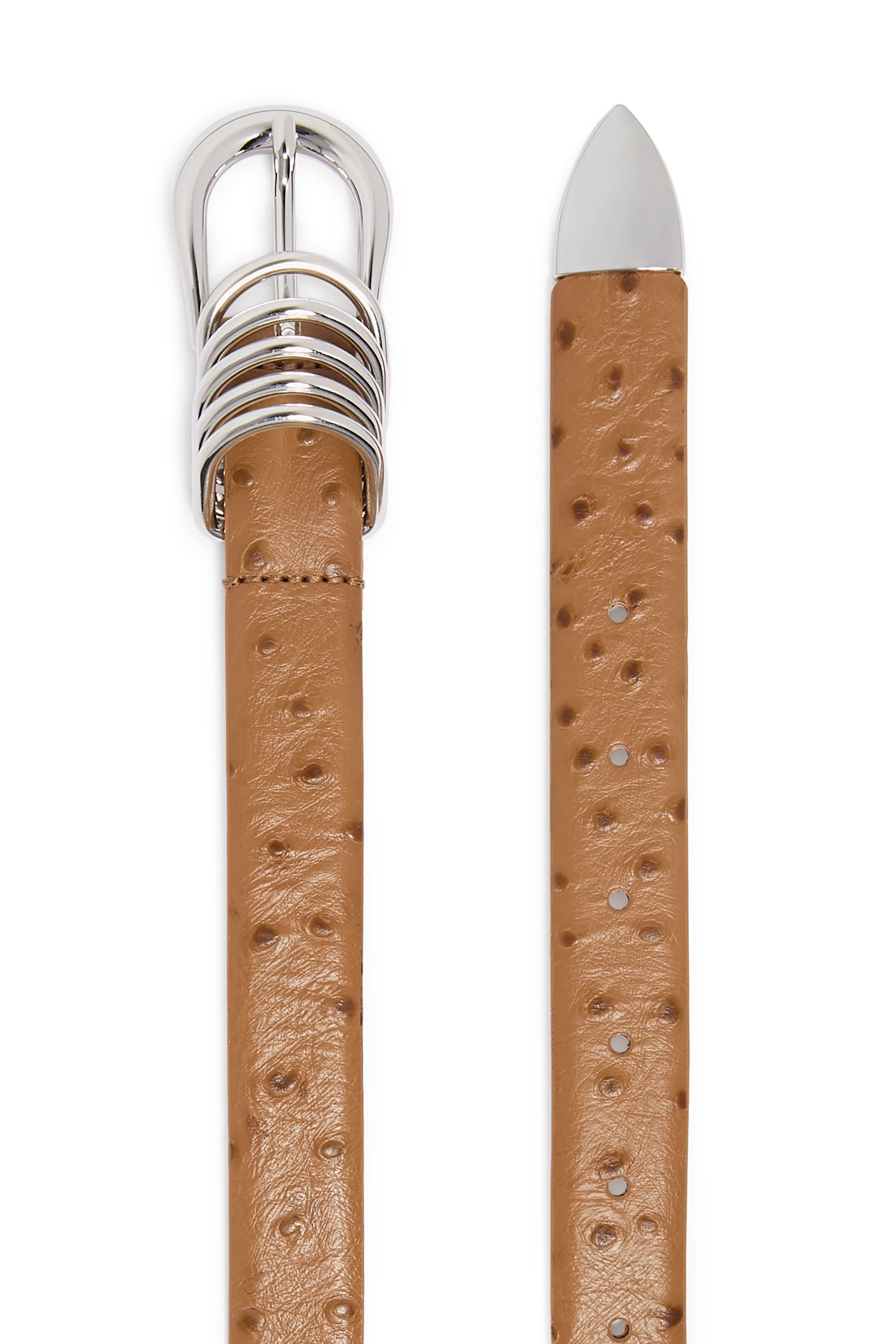 حزام هوليهوك جلد بنقشة جلد نعام