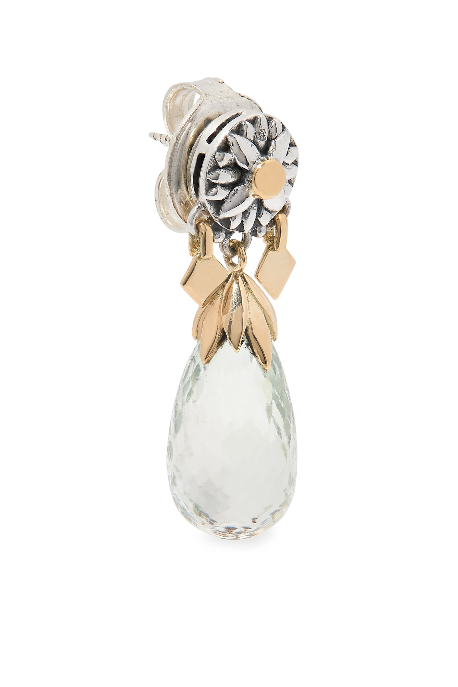 أقراط وندرز أوف نيتشر بريلويت مرصعة بأحجار الأماثيست، ذهب أصفر عيار 18 قيراط وفضة استرلينية