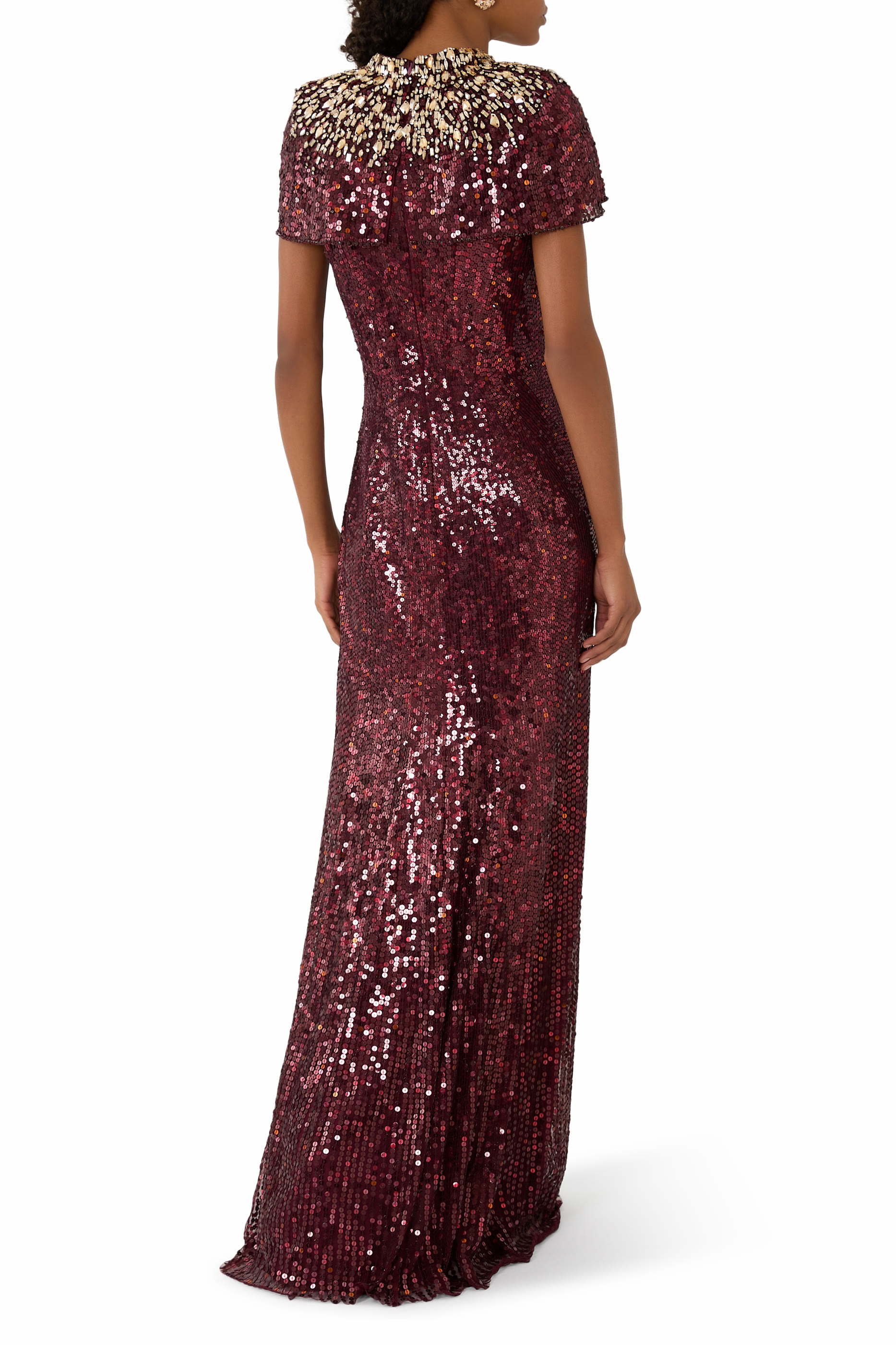 Radiant Cape Sleeve Gown