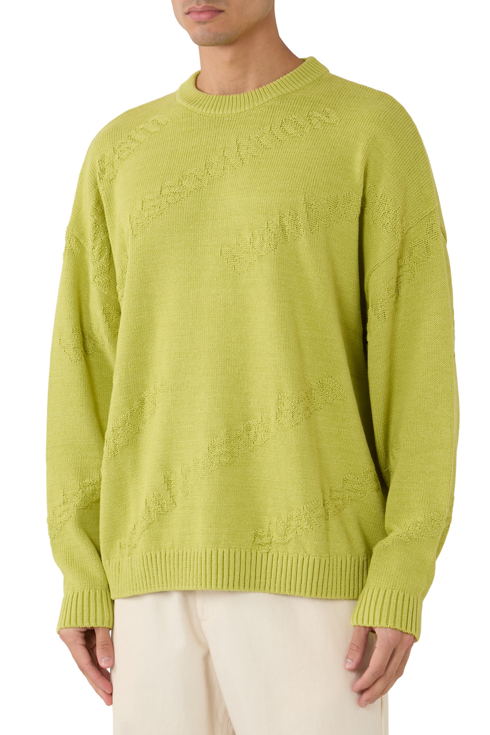 سترة بشعار الماركة جاكار قماش منسوج