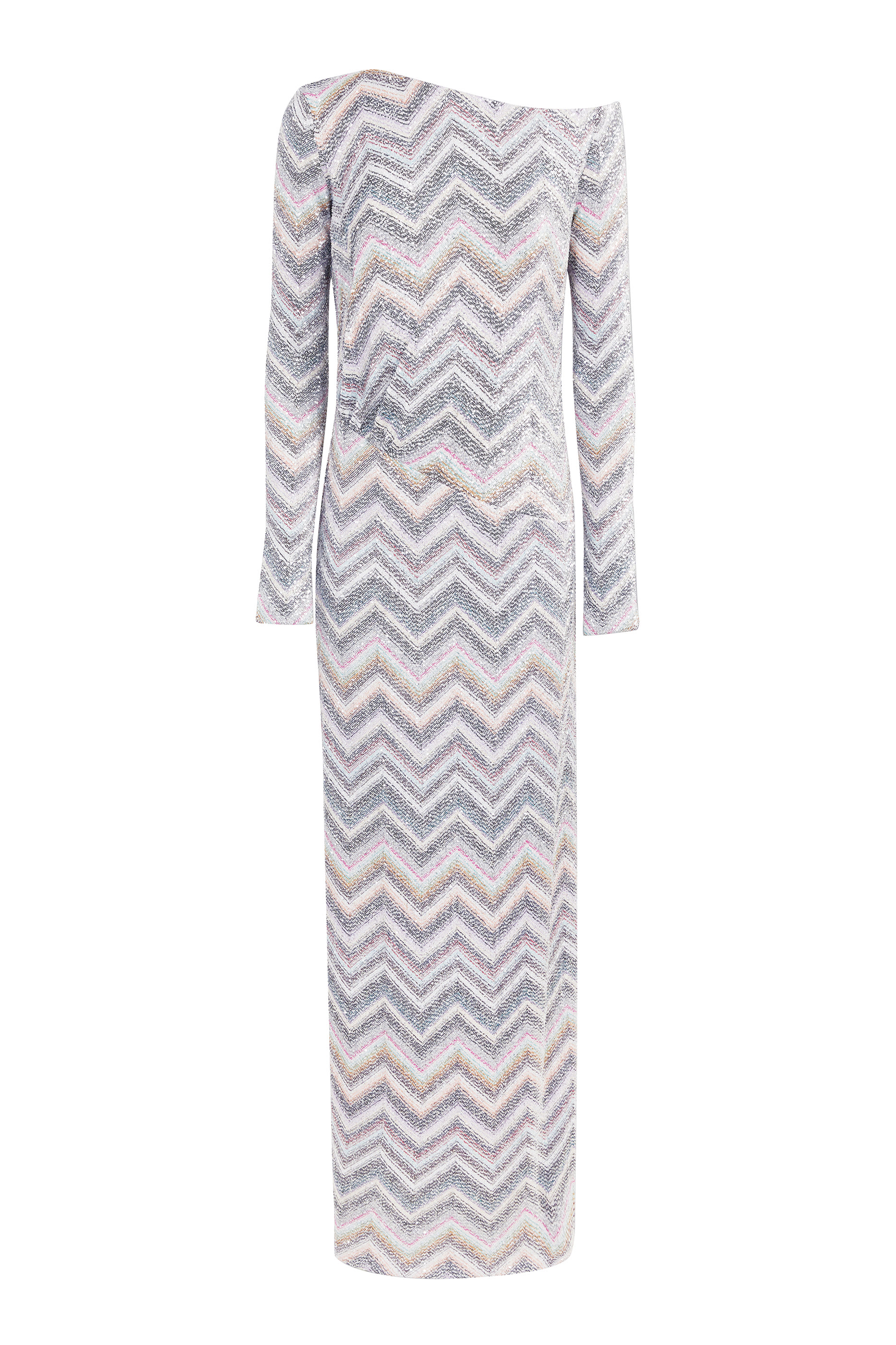 فستان طويل مطرز  بالترتر