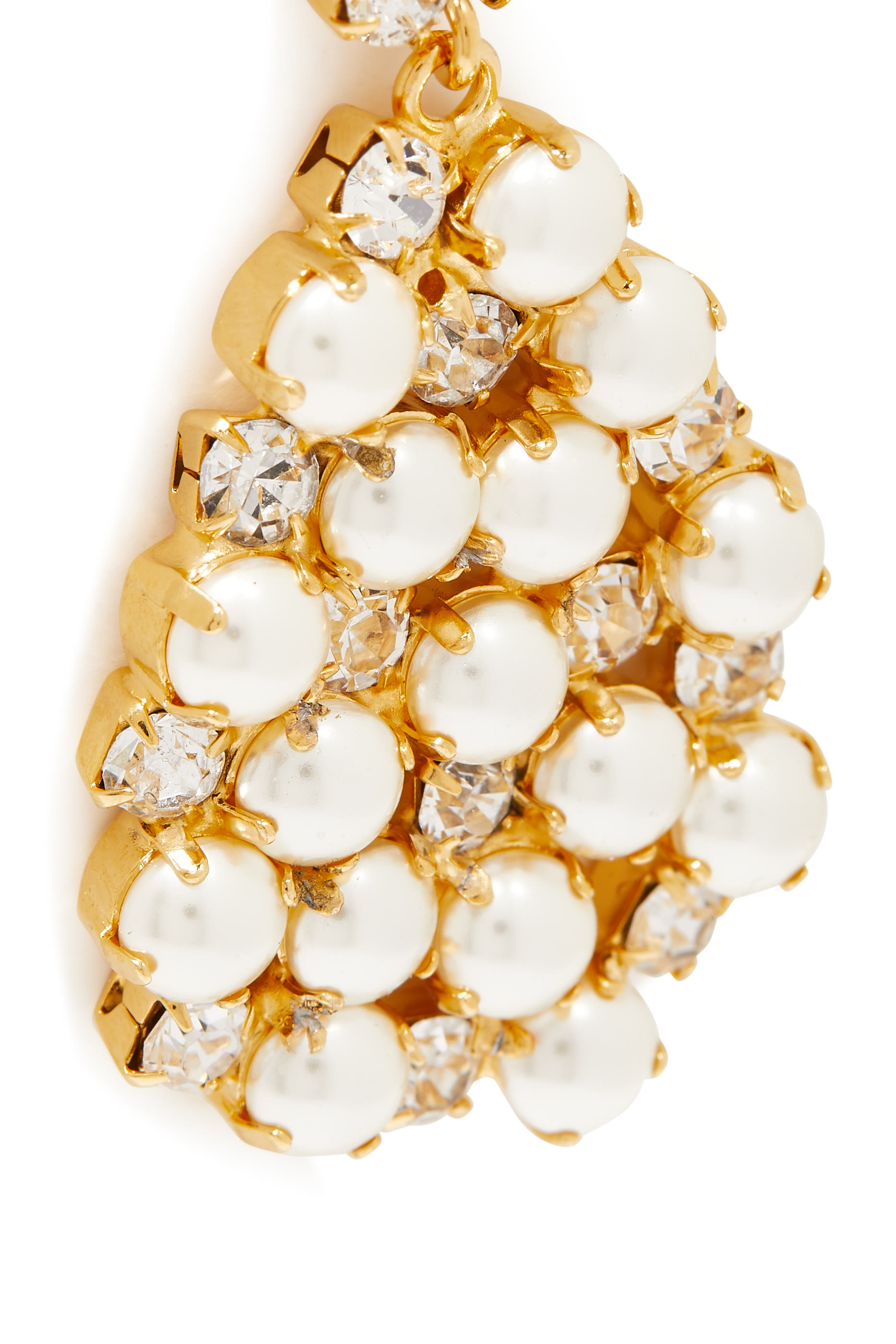 أقراط أول أوف مي مزينة باللؤلؤ مطلية بالذهب