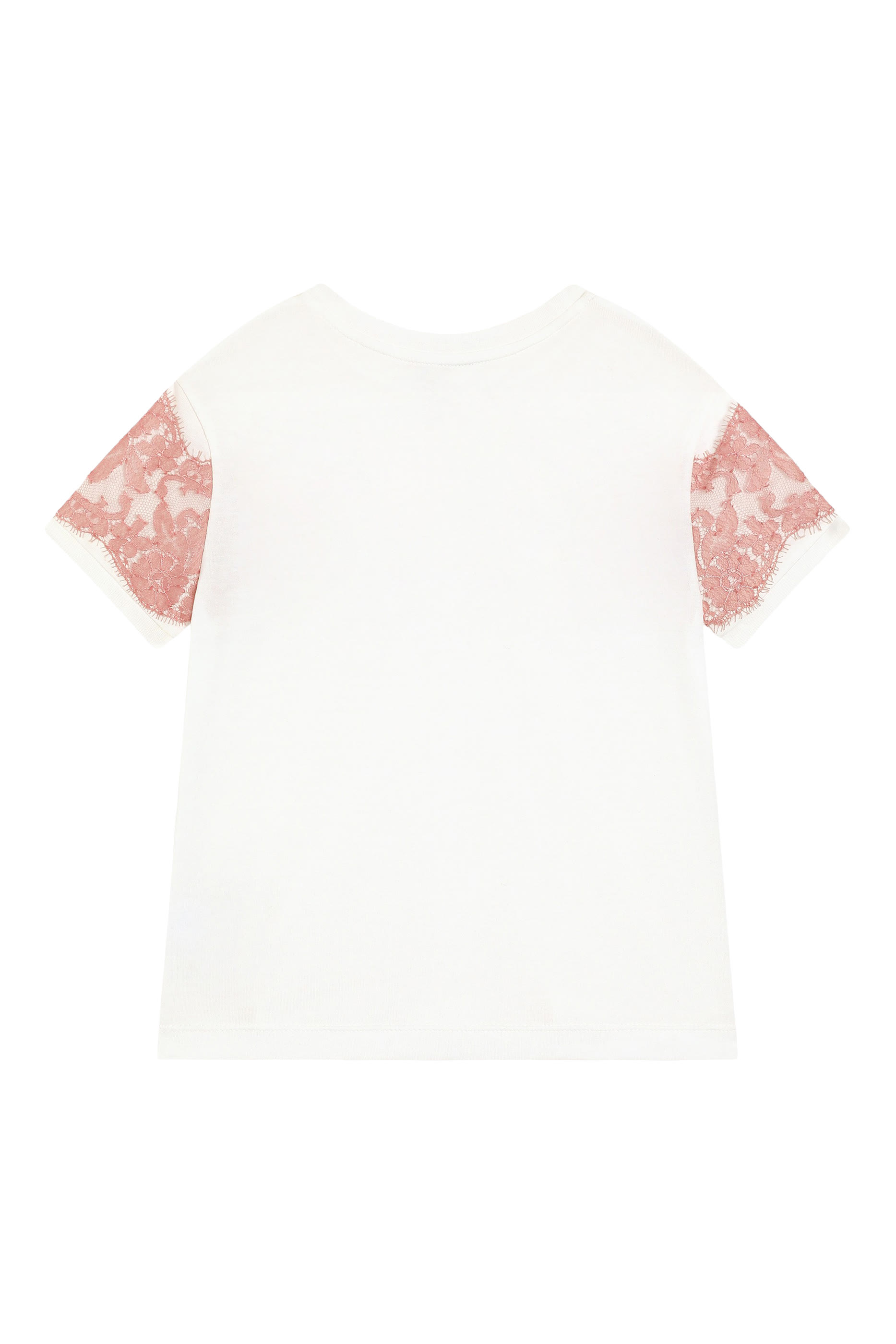 تيشيرت بدانتيل وشعار الماركة جيرسيه للأطفال