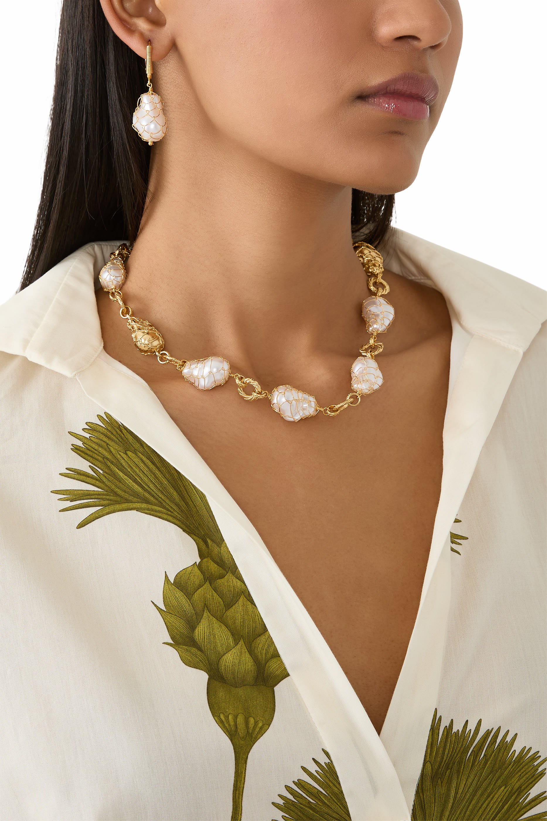 Tao Biwa Drop Earrings