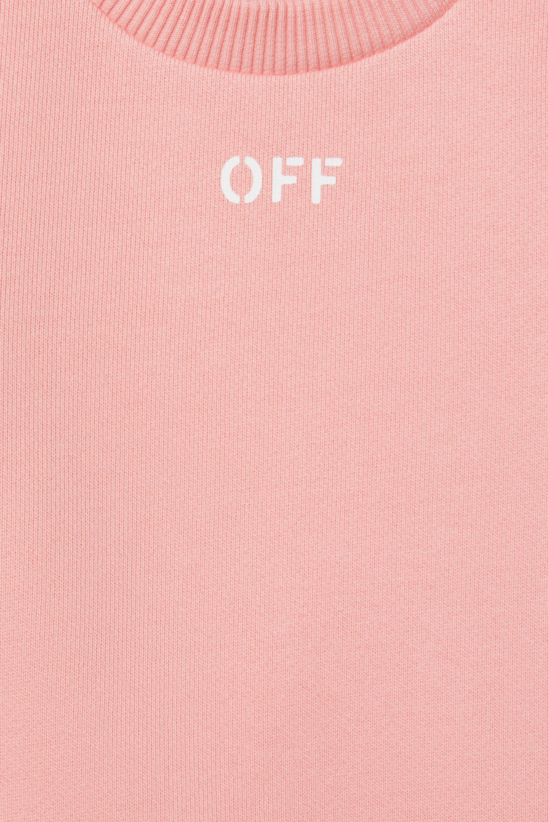 سويت شيرت بياقة ضيقة ونقشة شعار الماركة للأطفال