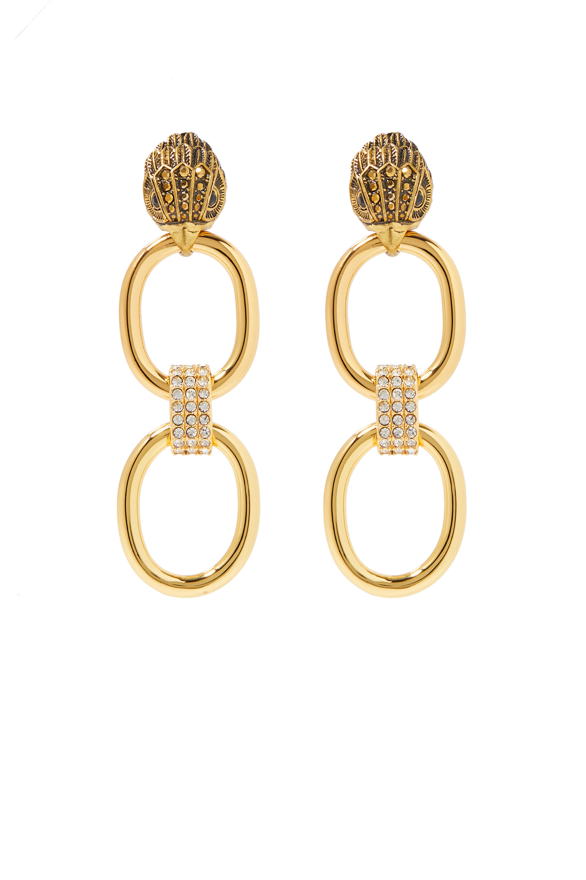 أقراط بحلقات ورأس النسر