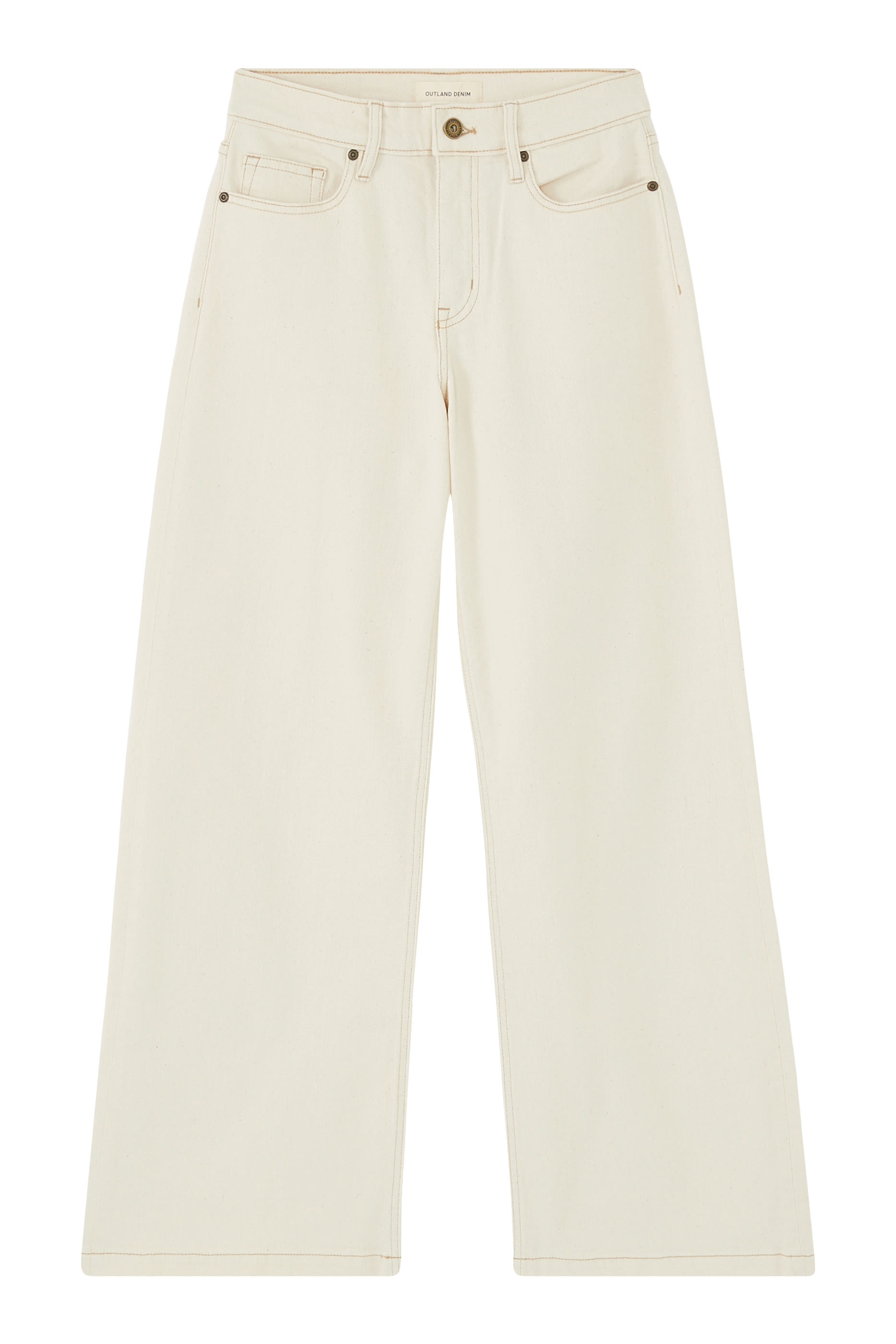 بنطال جينز ميا بقصة ساق واسعة بخصر متوسط الإرتفاع