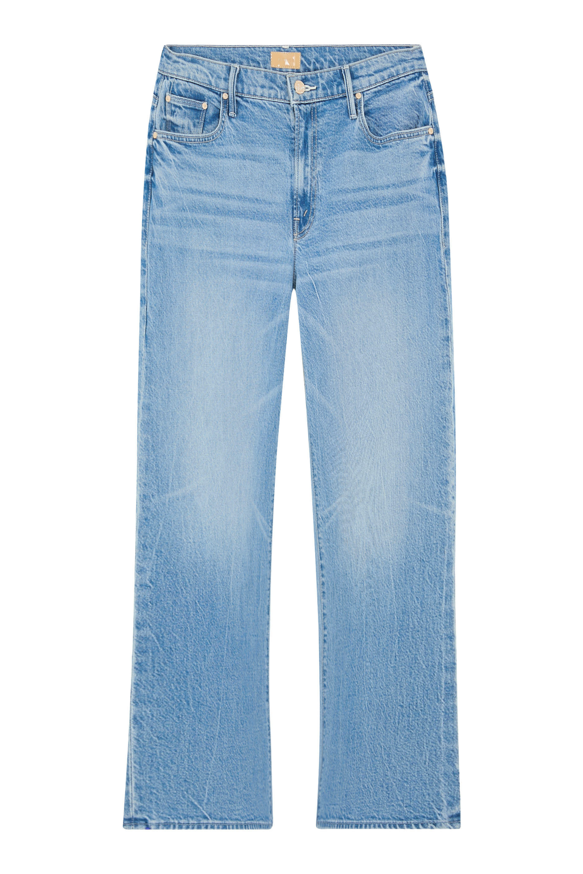 بنطال جينز مافن بطول الكاحل بخصر متوسط الارتفاع