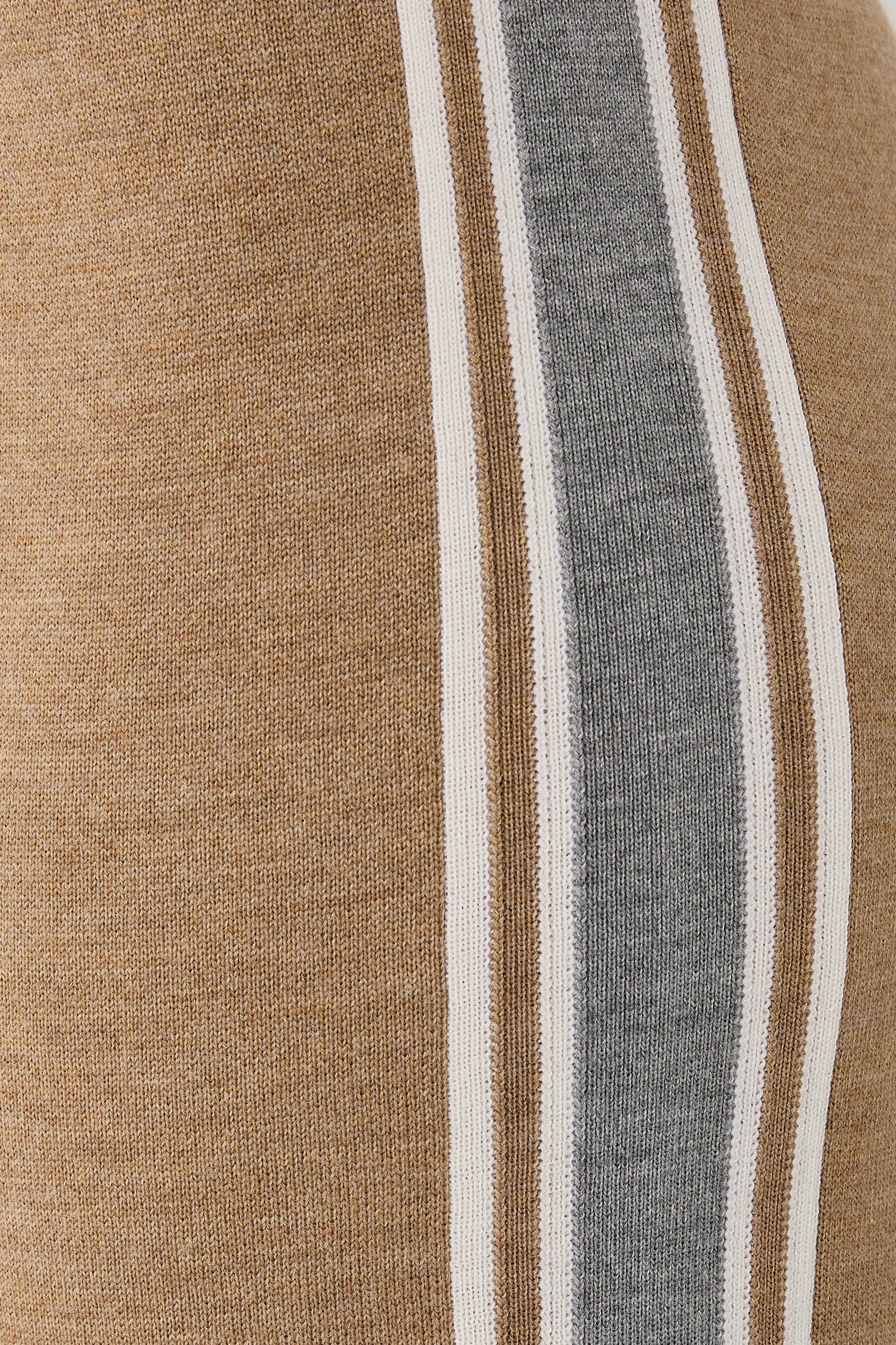 بنطال بينادا مخطط بقصة مستقيمة مزيج صوف