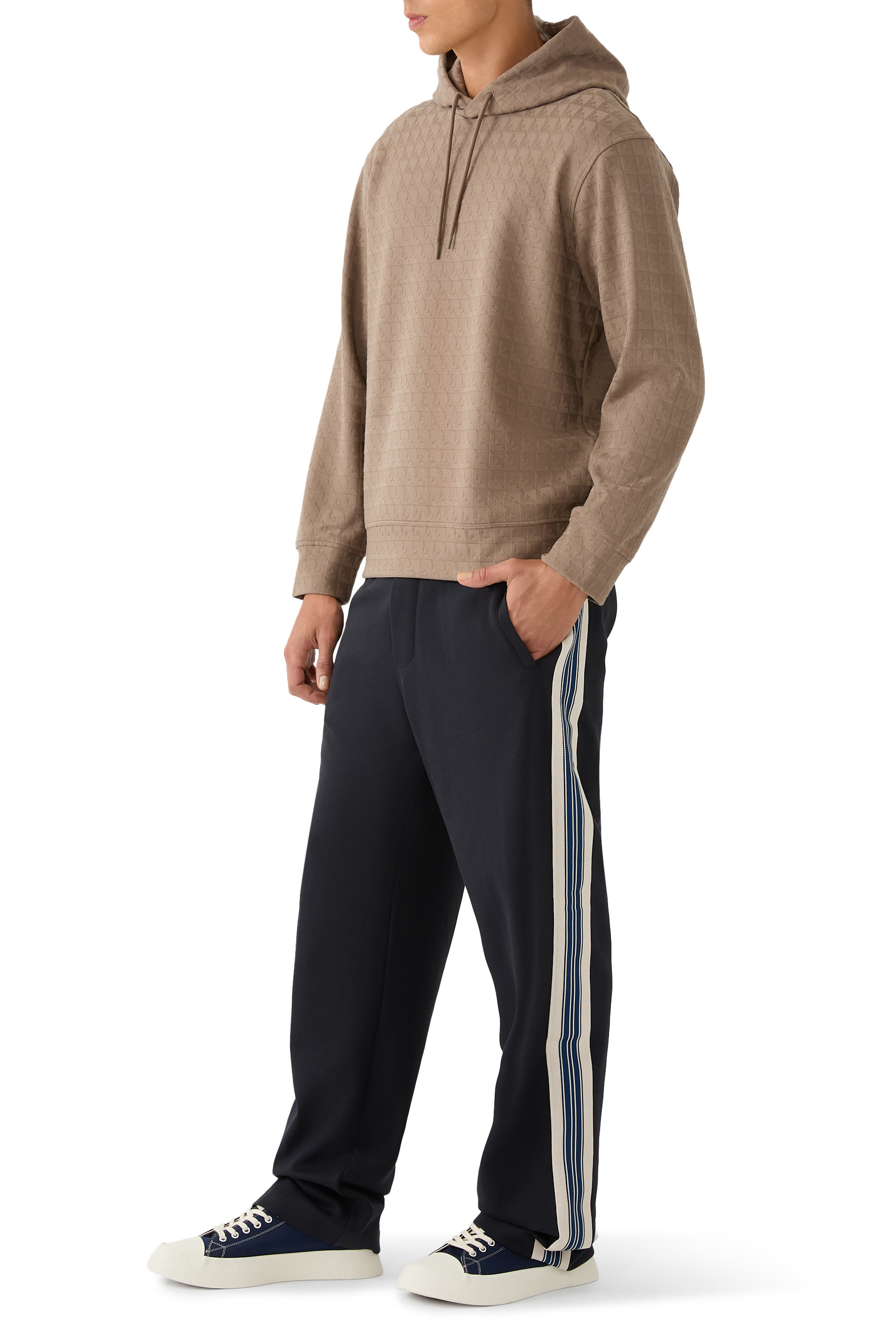 بنطال بشرائط شعار الماركة جيرسيه