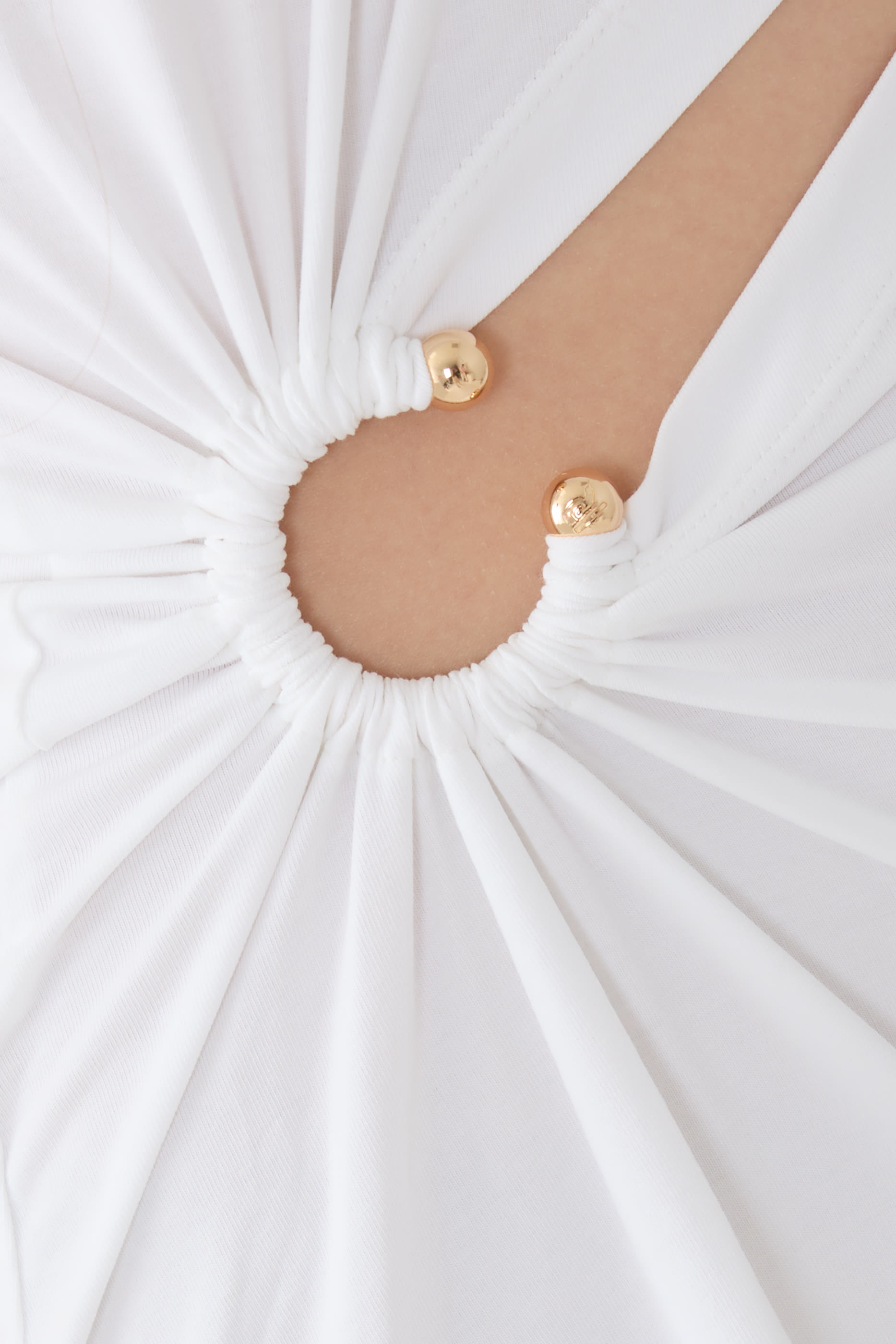 فستان طويل بثقوب قطن جيرسيه