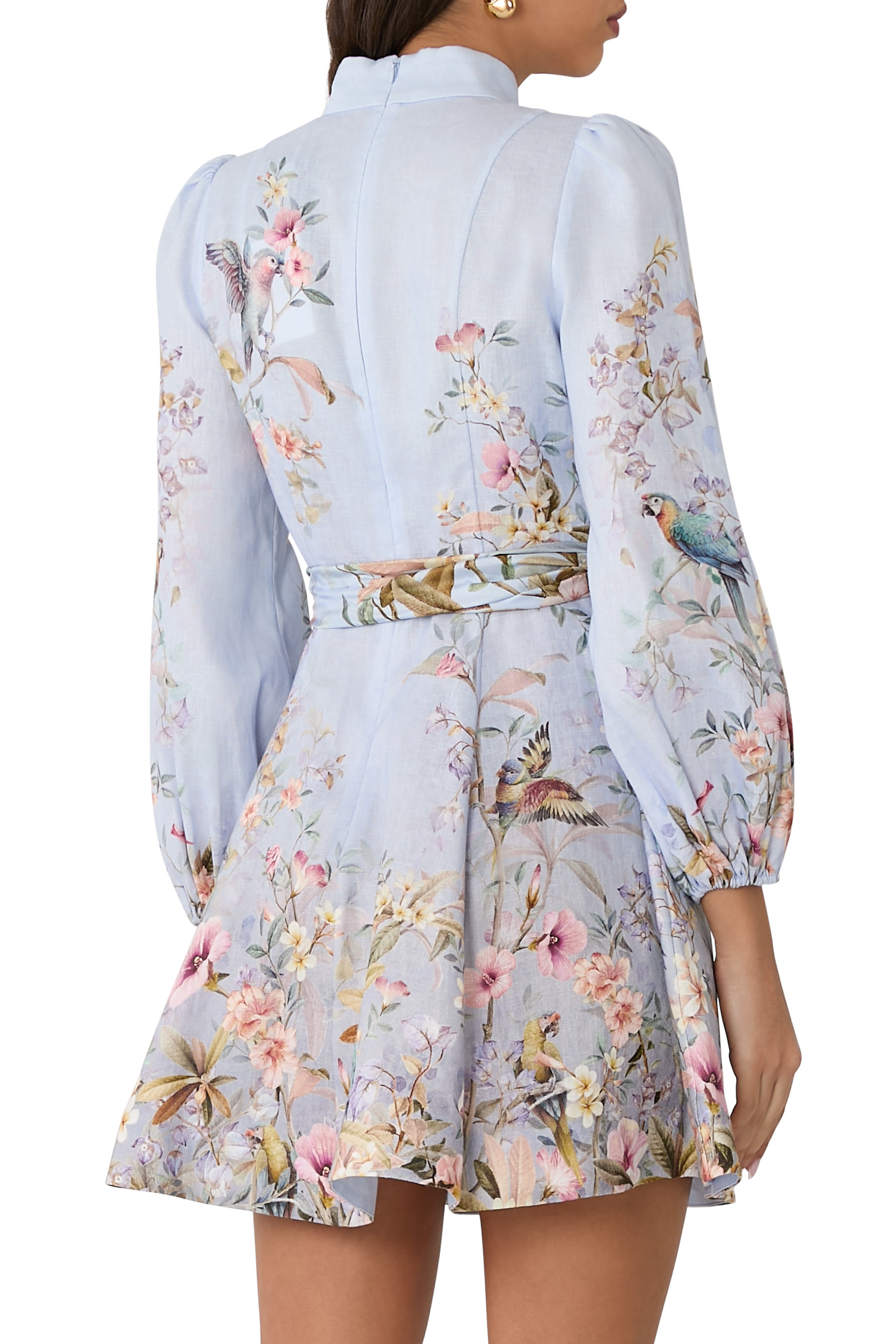 فستان ريبالين قصير بأززرار