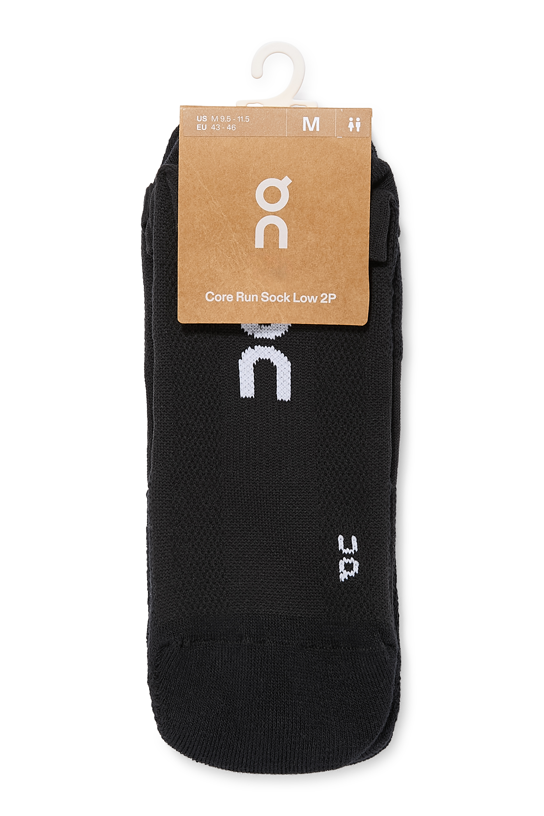 طقم جوارب بطول الكاحل بشعار الماركة للجري، عبوة من زوجين