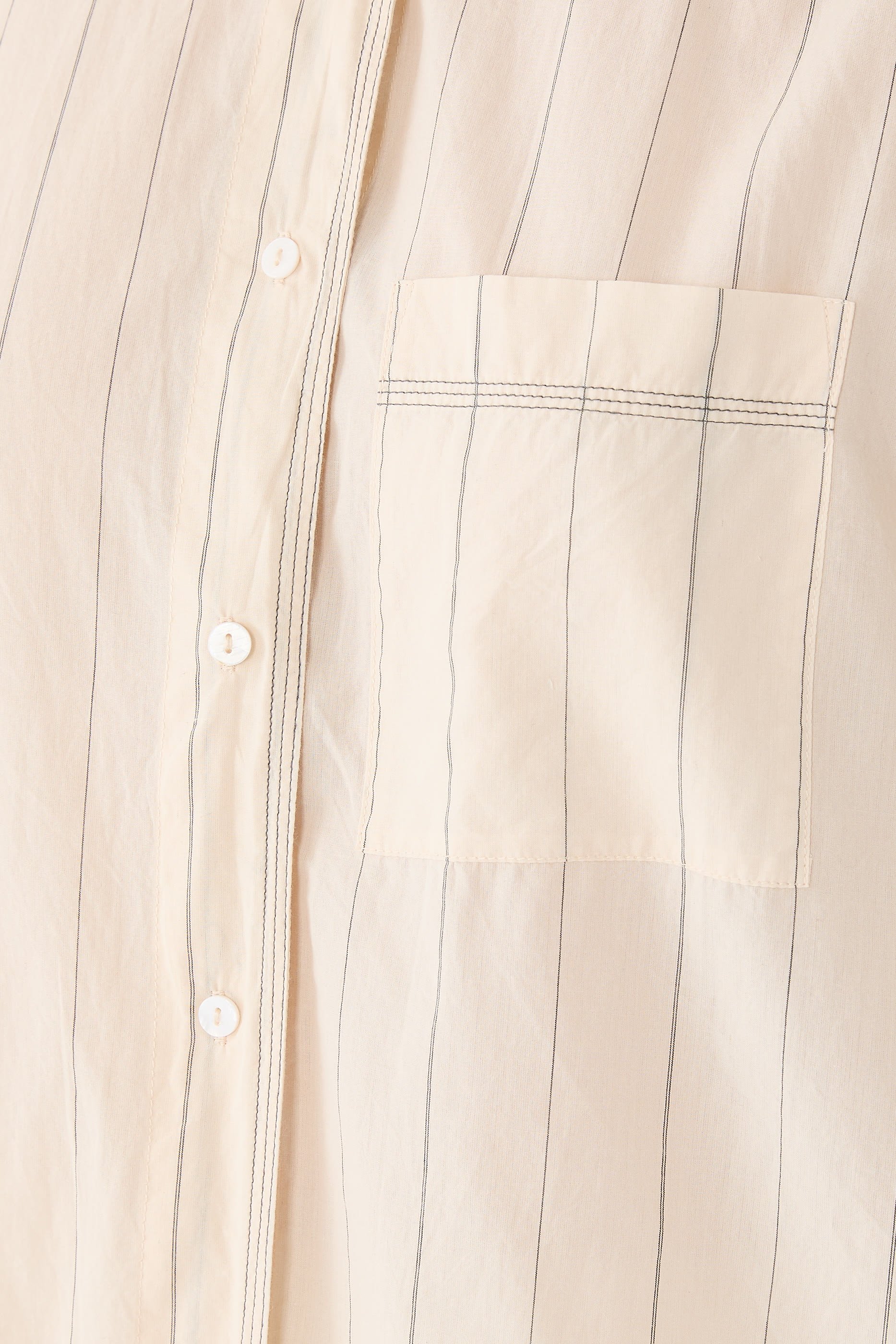 قميص بيجامة مخطط بقصة مريحة قطن عضوي