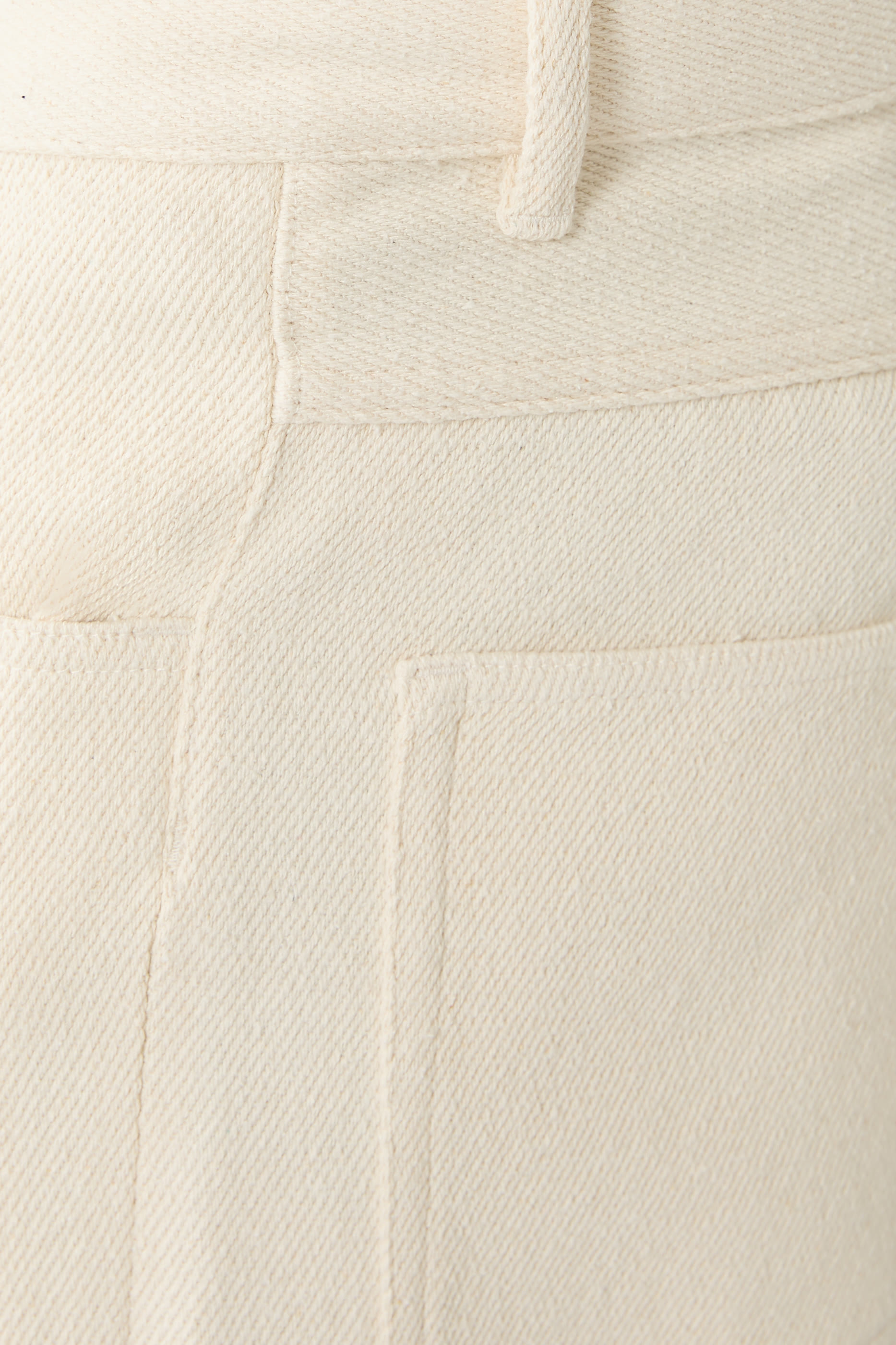 بنطال 5 بي بقصة ساق واسعة حرير نيب دنيم