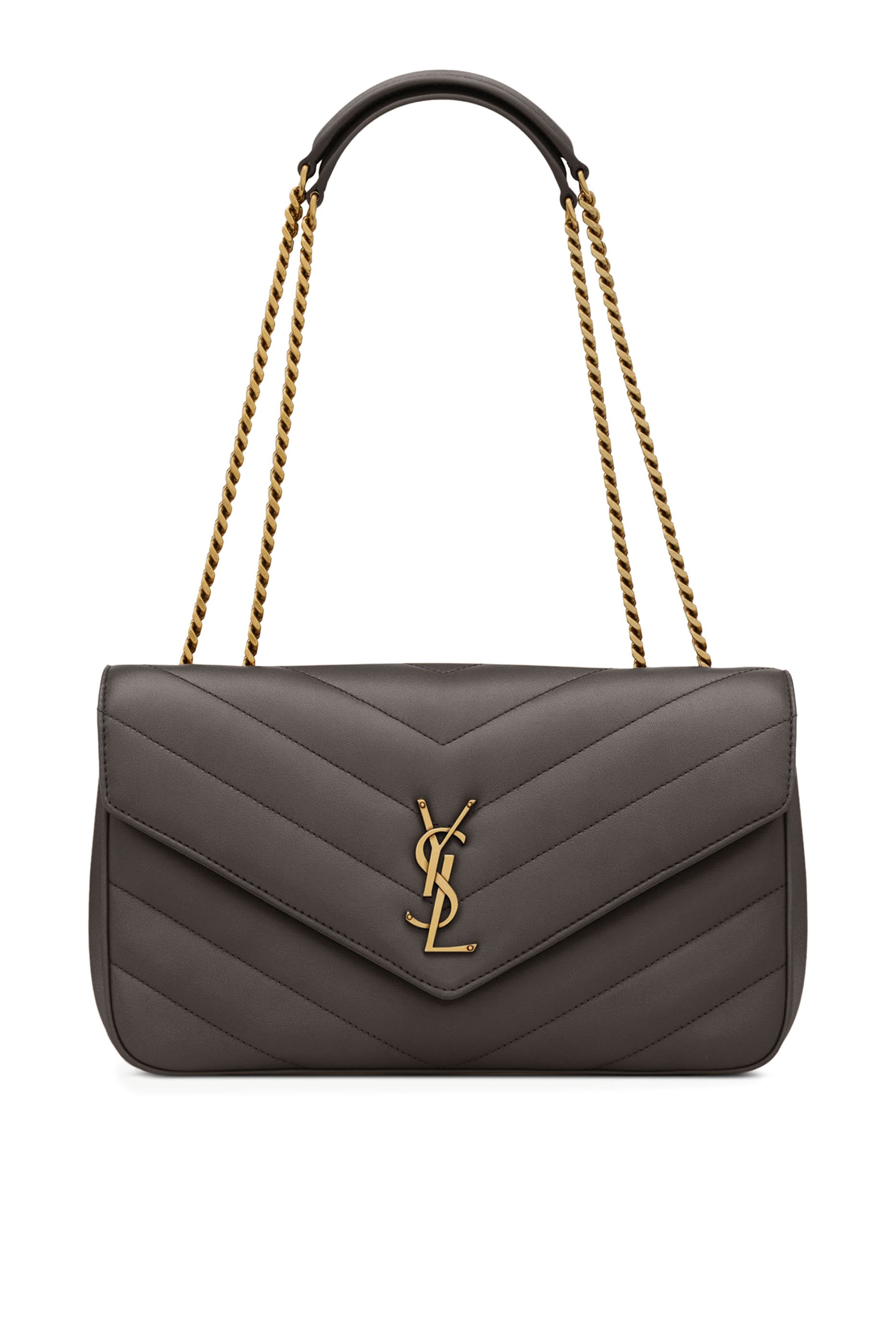 حقيبة لولو متوسطة بحمالة سلسلة جلد حمل مبطن