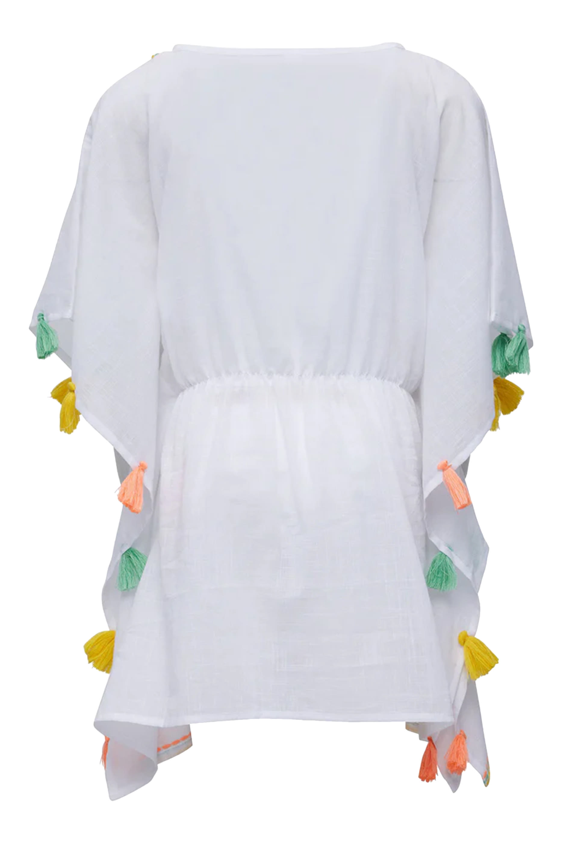 فستان  للإرتداء فوق ملابس السباحة مزين بشراشيب للأطفال