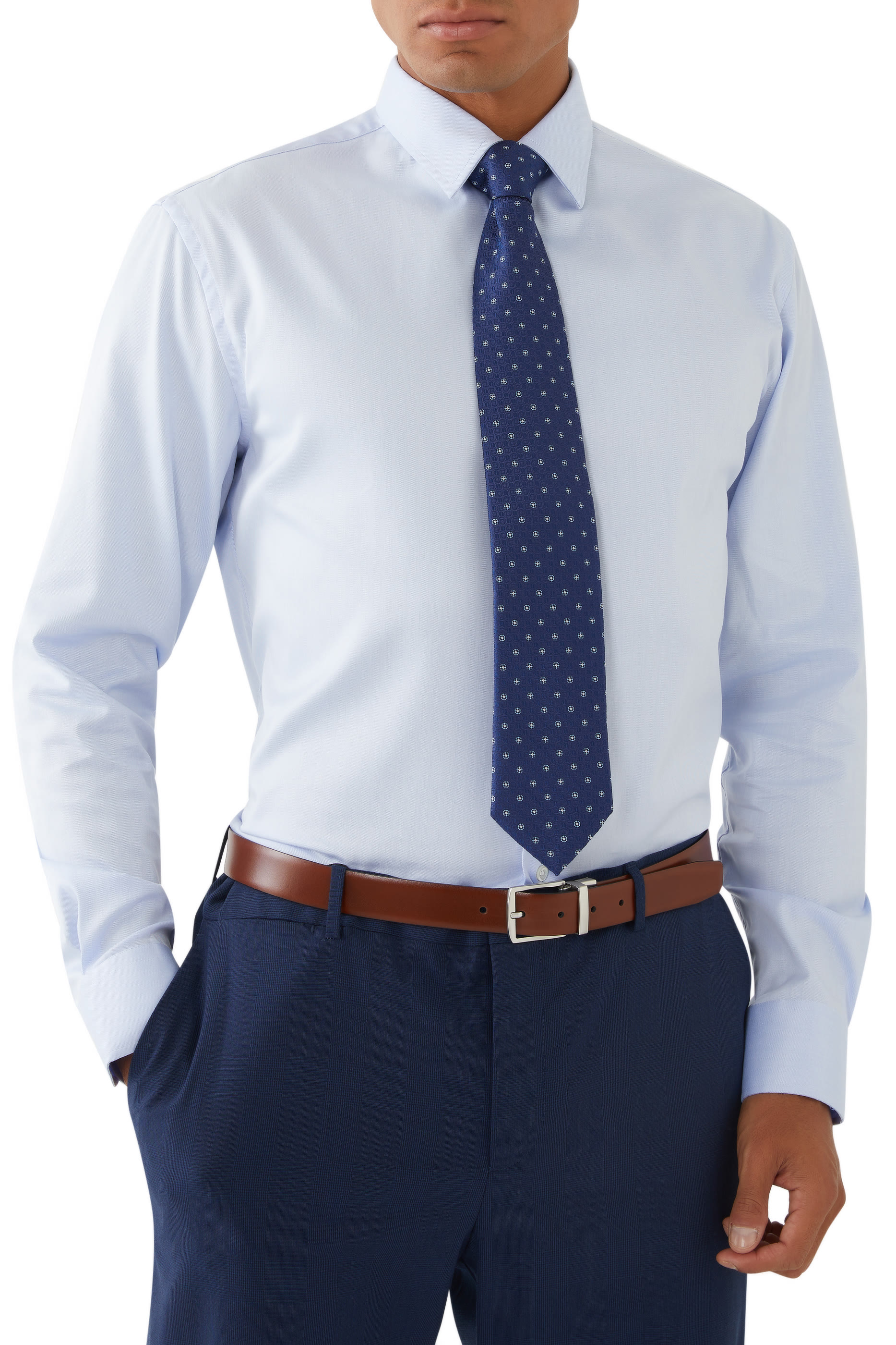 ربطة عنق بنقشة زهور حرير