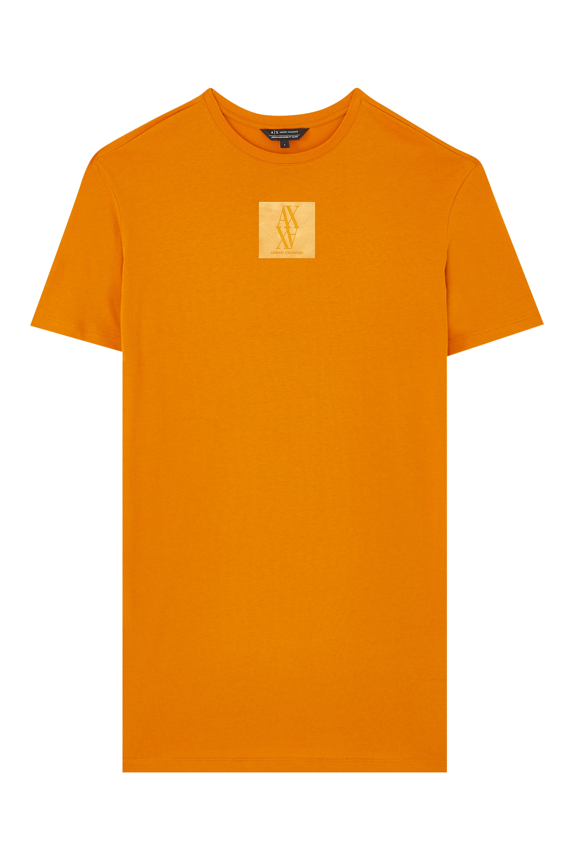 فستان قصير شعار الماركة قطن