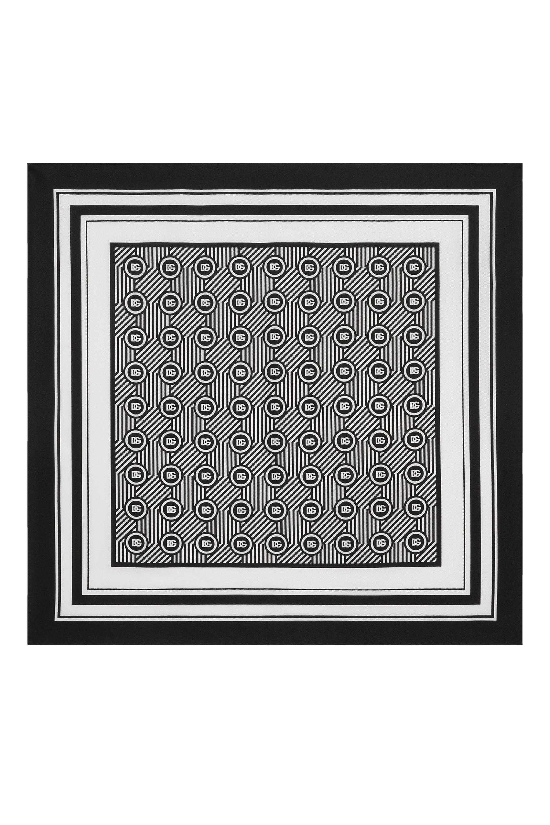 وشاح جيب مربع بطبعة بتصميم صغير حرير