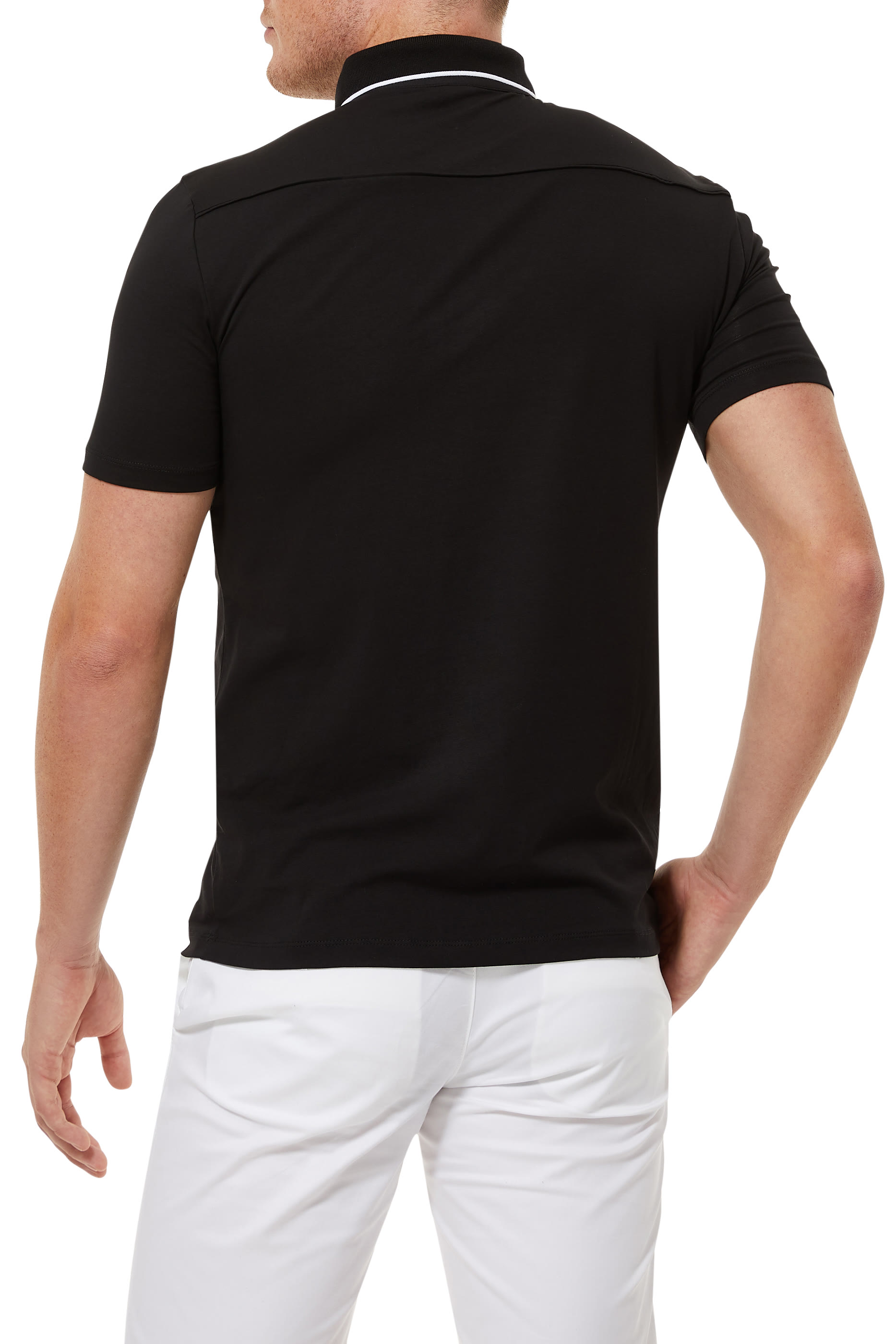 تي شيرت بولو بشعار الماركة بتصميم دائري