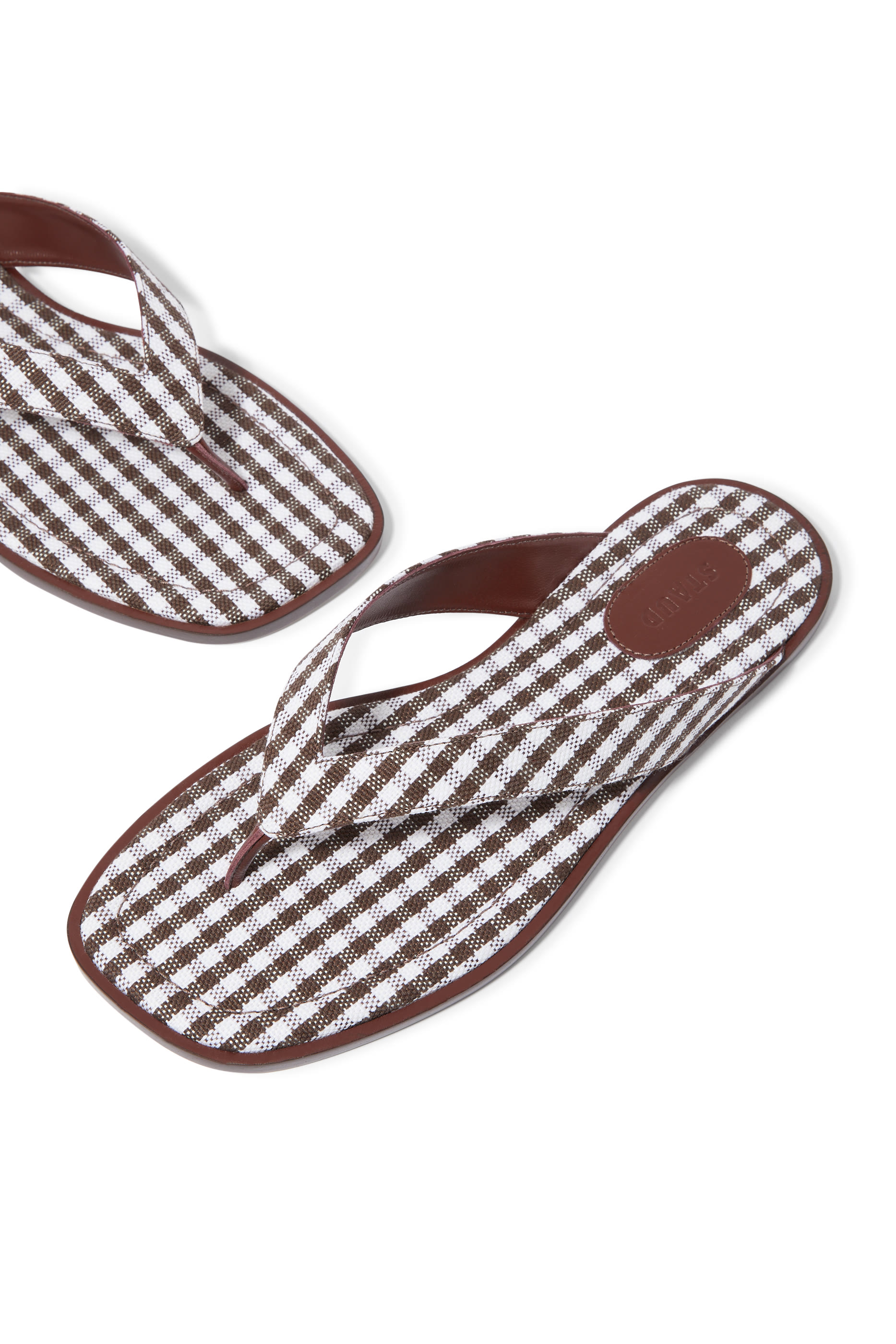 حذاء دانتي خفيف بتصميم ثونغ بنقشة مربعات