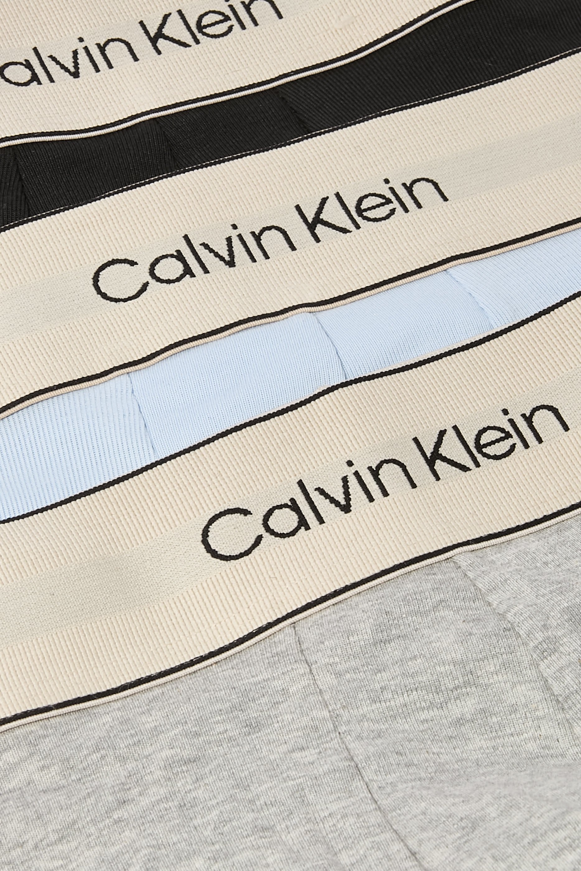 طقم بوكسر بشعار الماركة كلاسيكي قطن مطاطي، 3 قطع