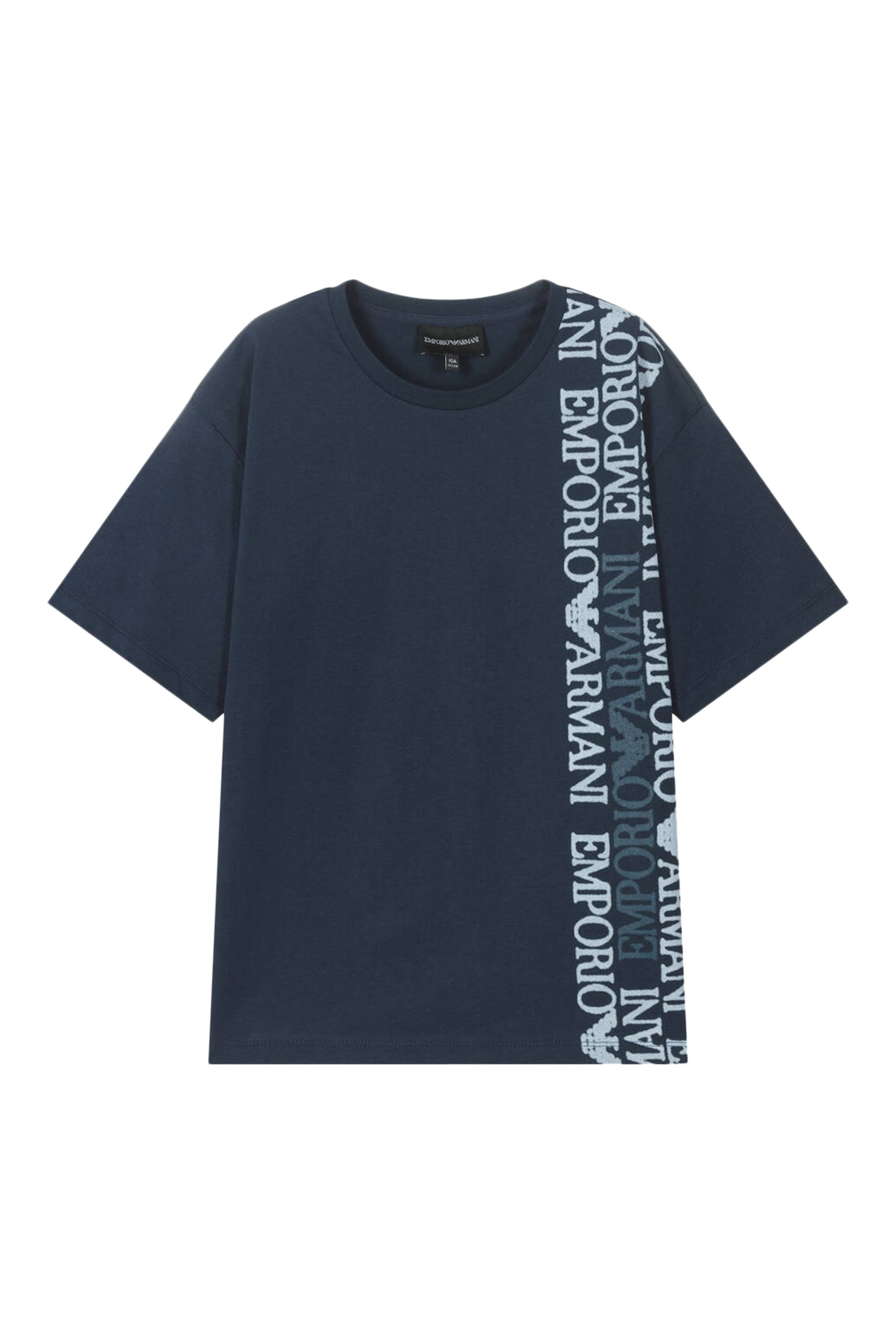 تيشيرت للأطفال بشعار الماركة عند الجانب