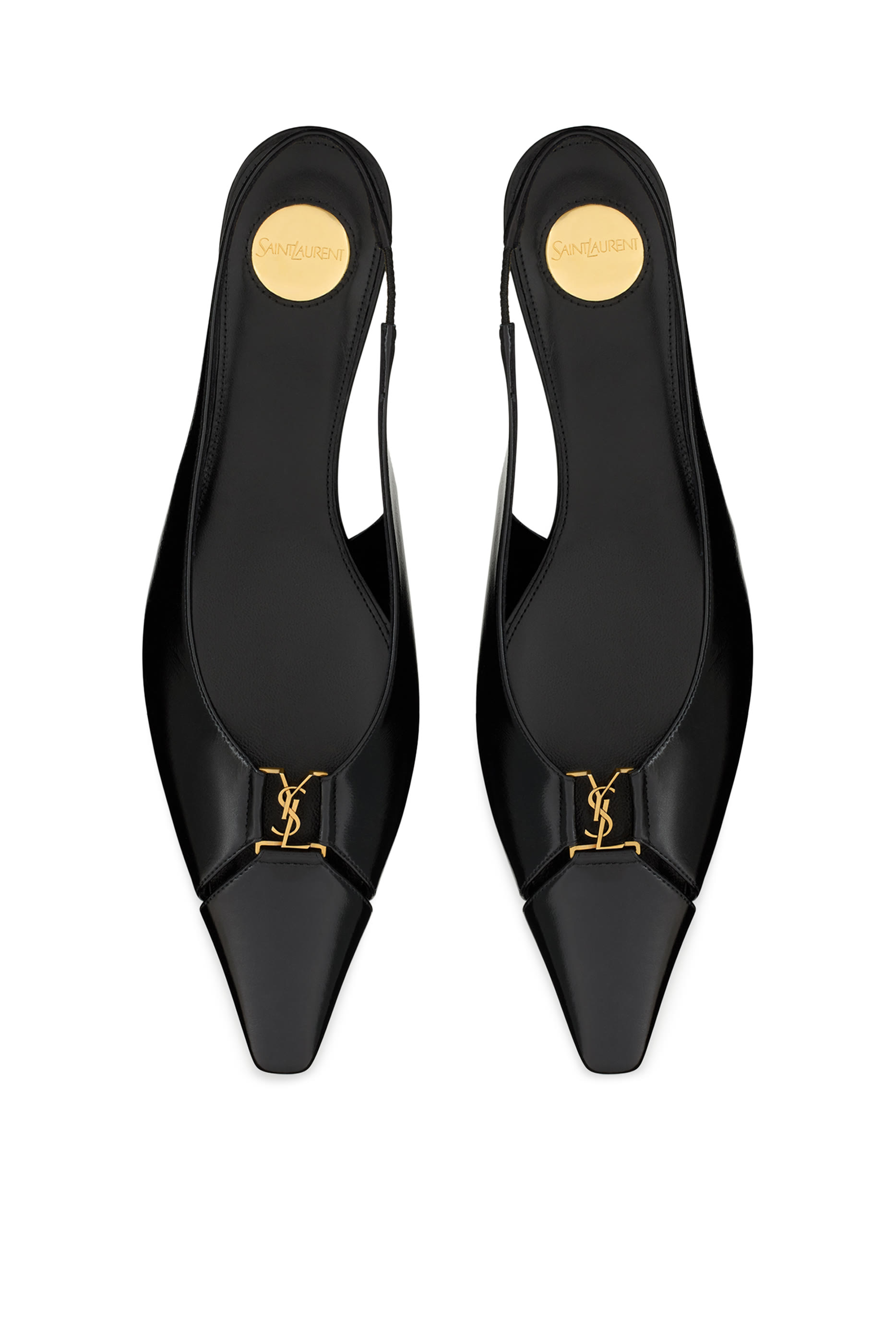 حذاء بالرينا بابلون بنعل مسطح وسير خلفي جلد ناعم