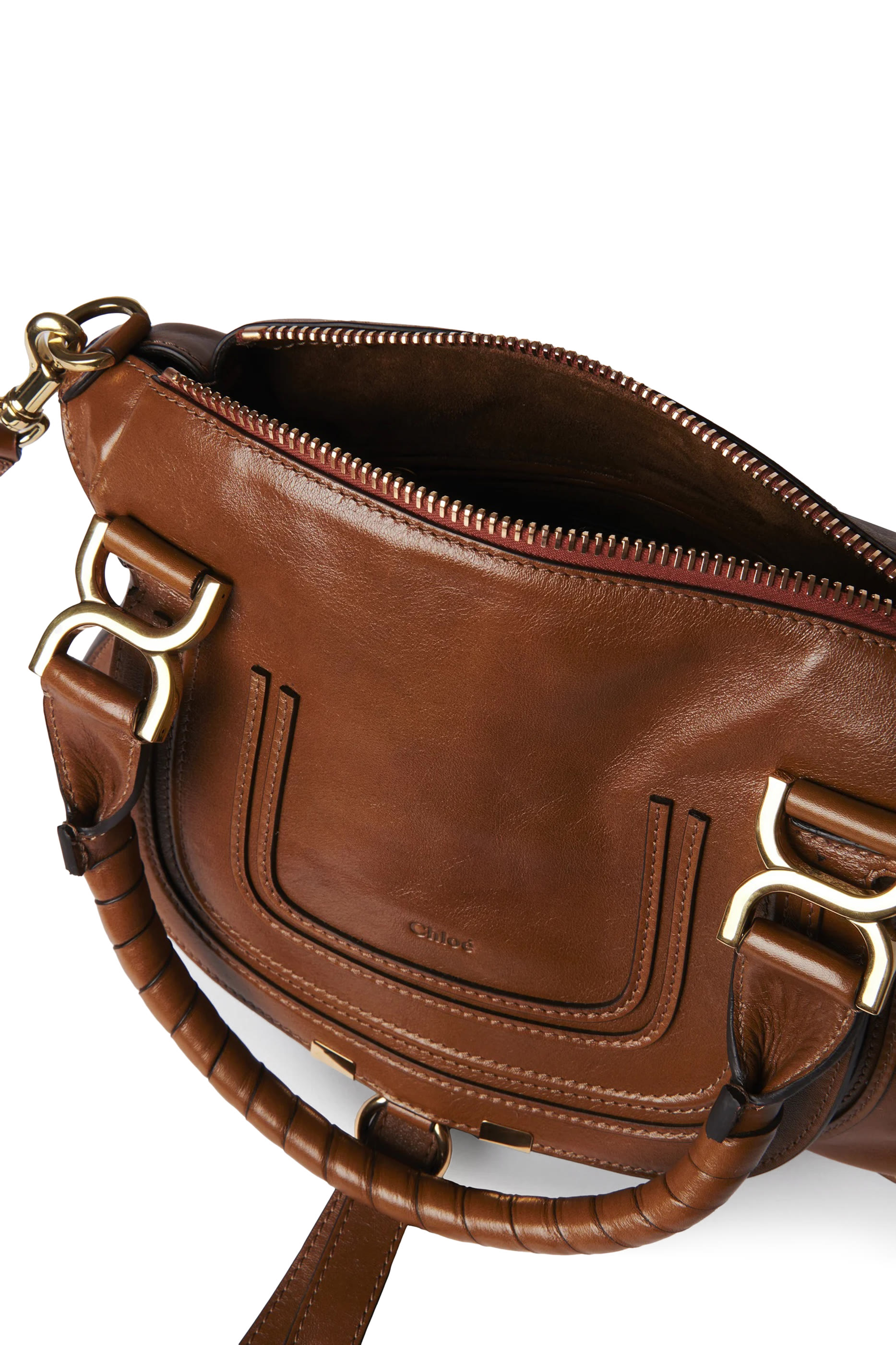 حقيبة كتف مارسي صغيرة جلد لامع