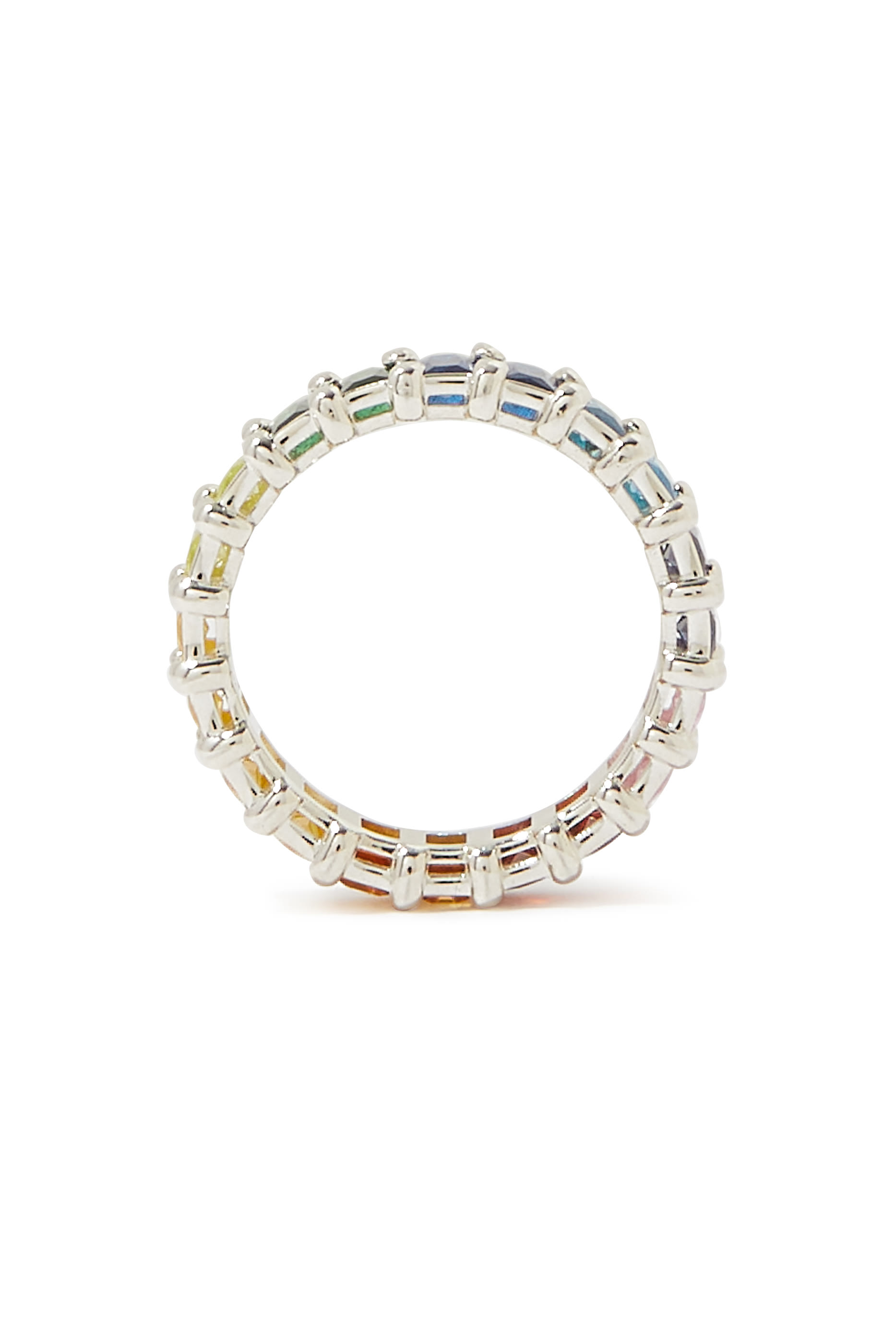 Rainbow Baguette Eternity Ring