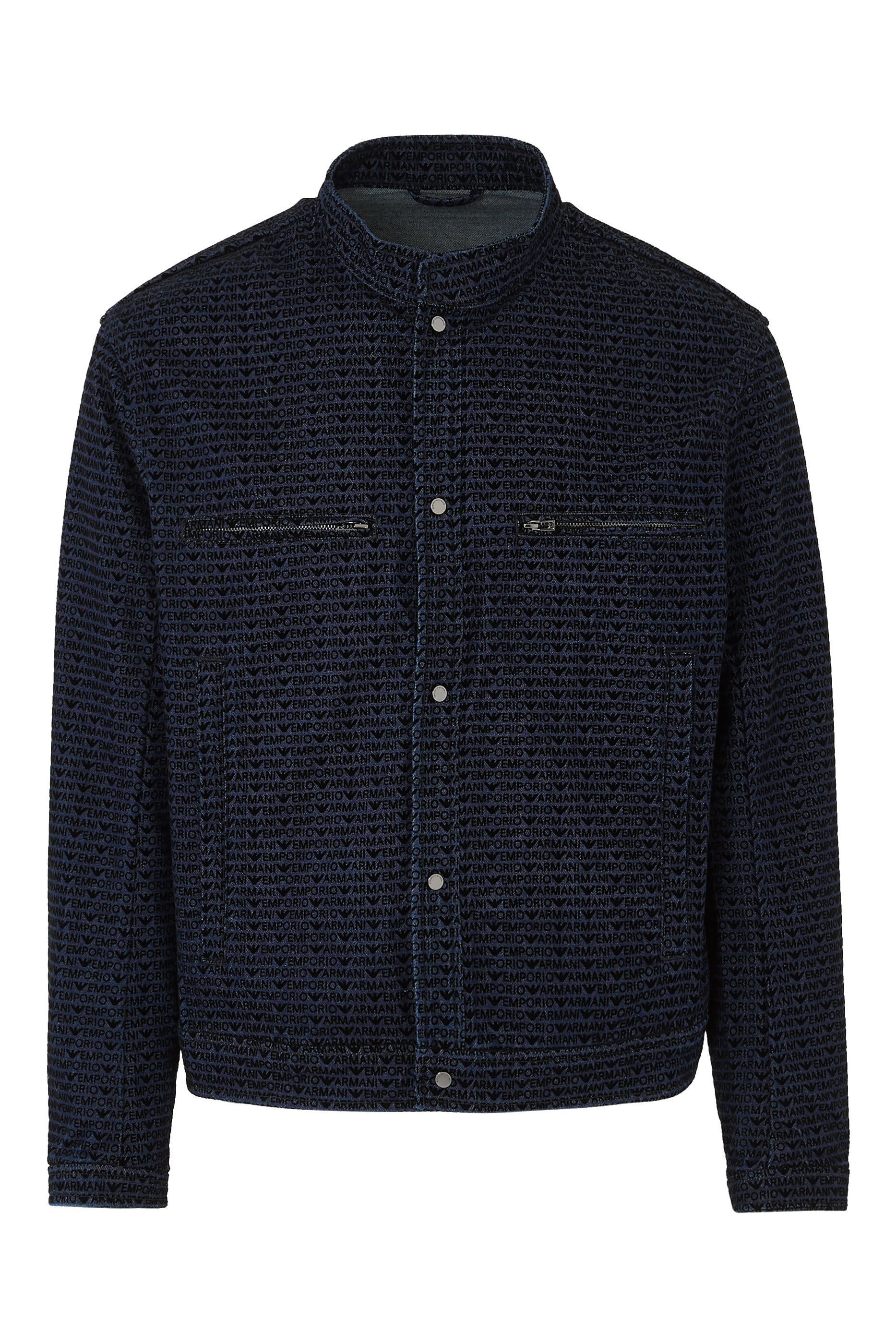 جاكيت دنيم بشعار الماركة