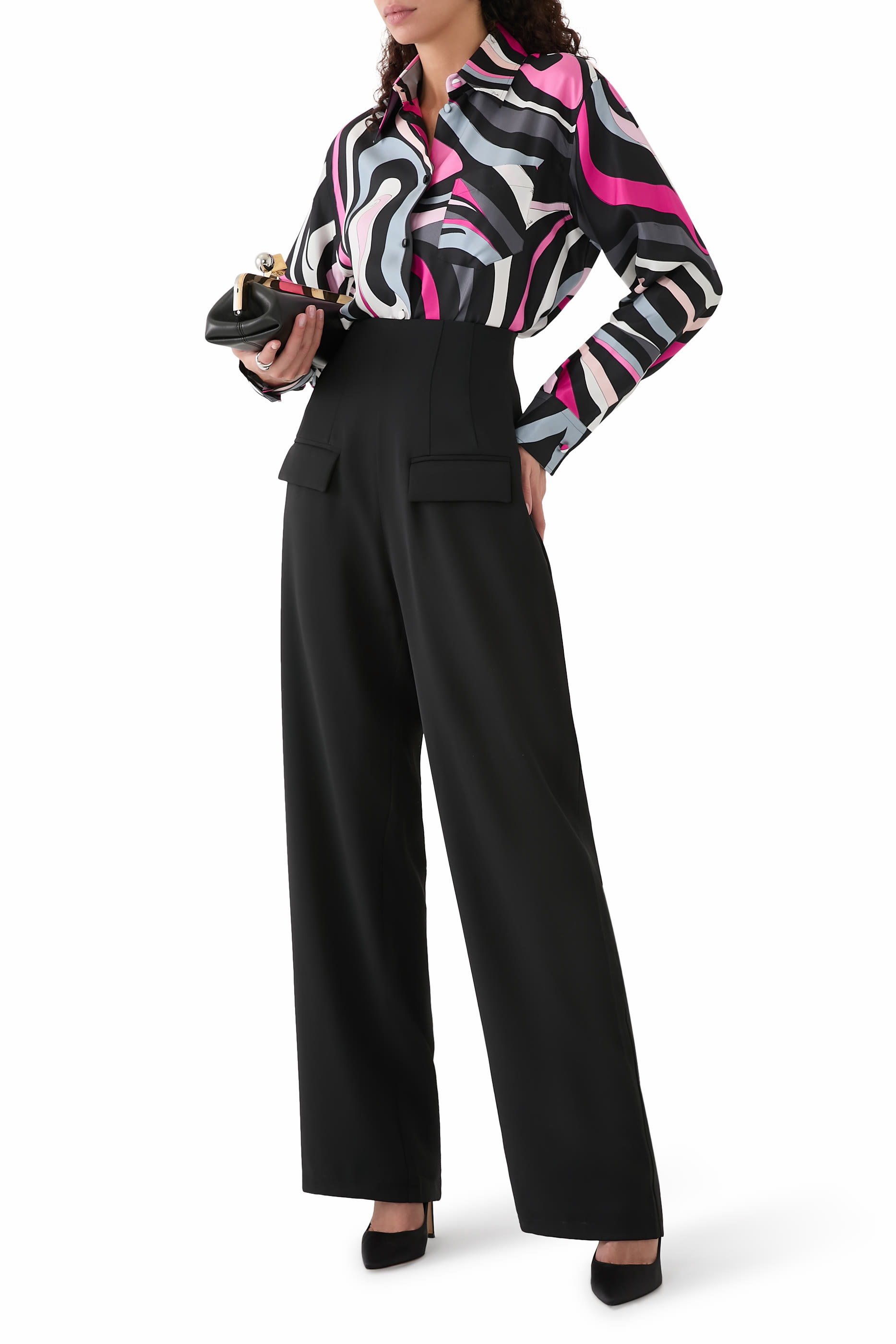 قميص بطبعات مارمو حرير