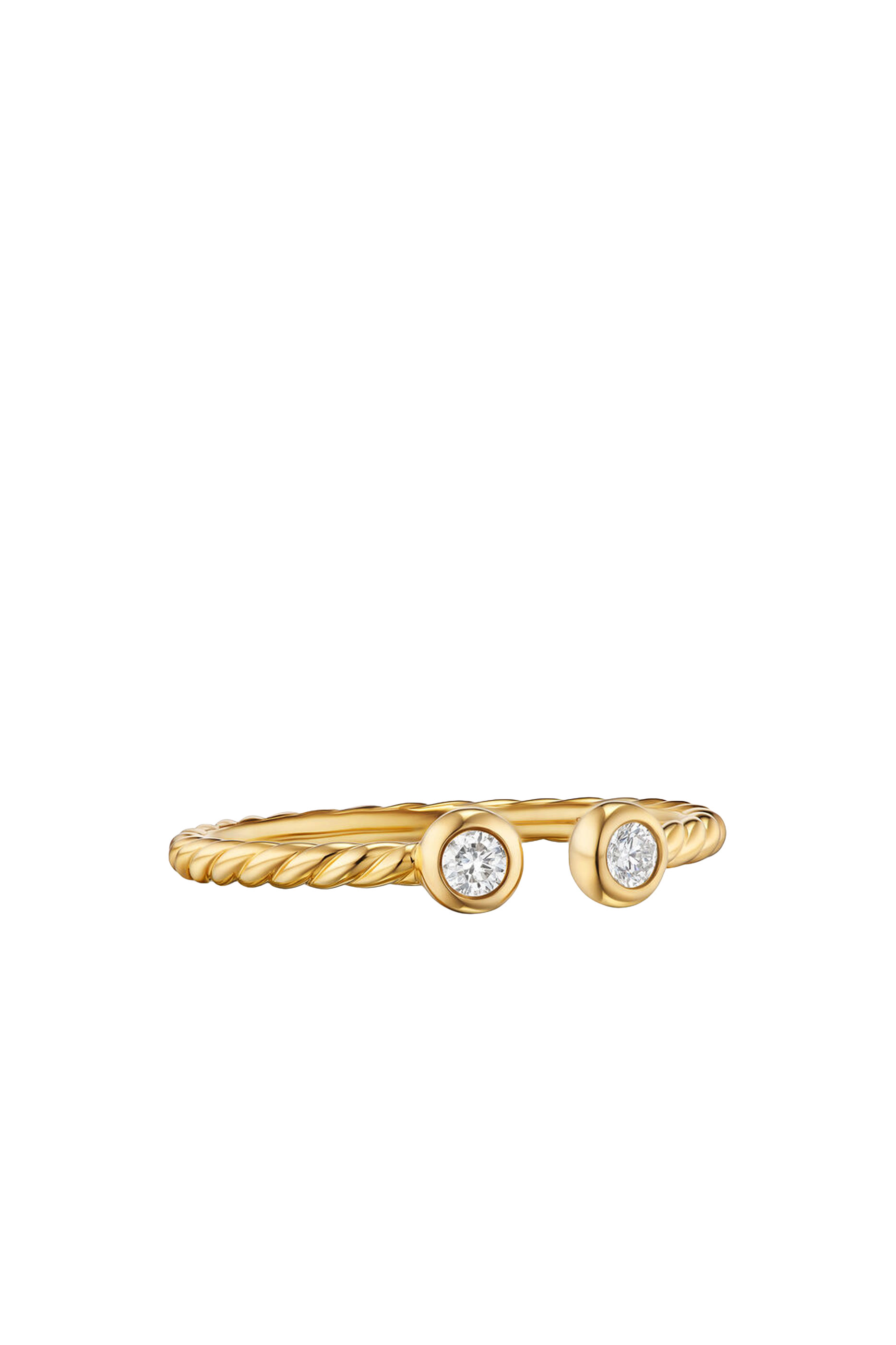 Petite Modern Renaissance® Open Round Ring, 18K Yellow Gold & Diamonds