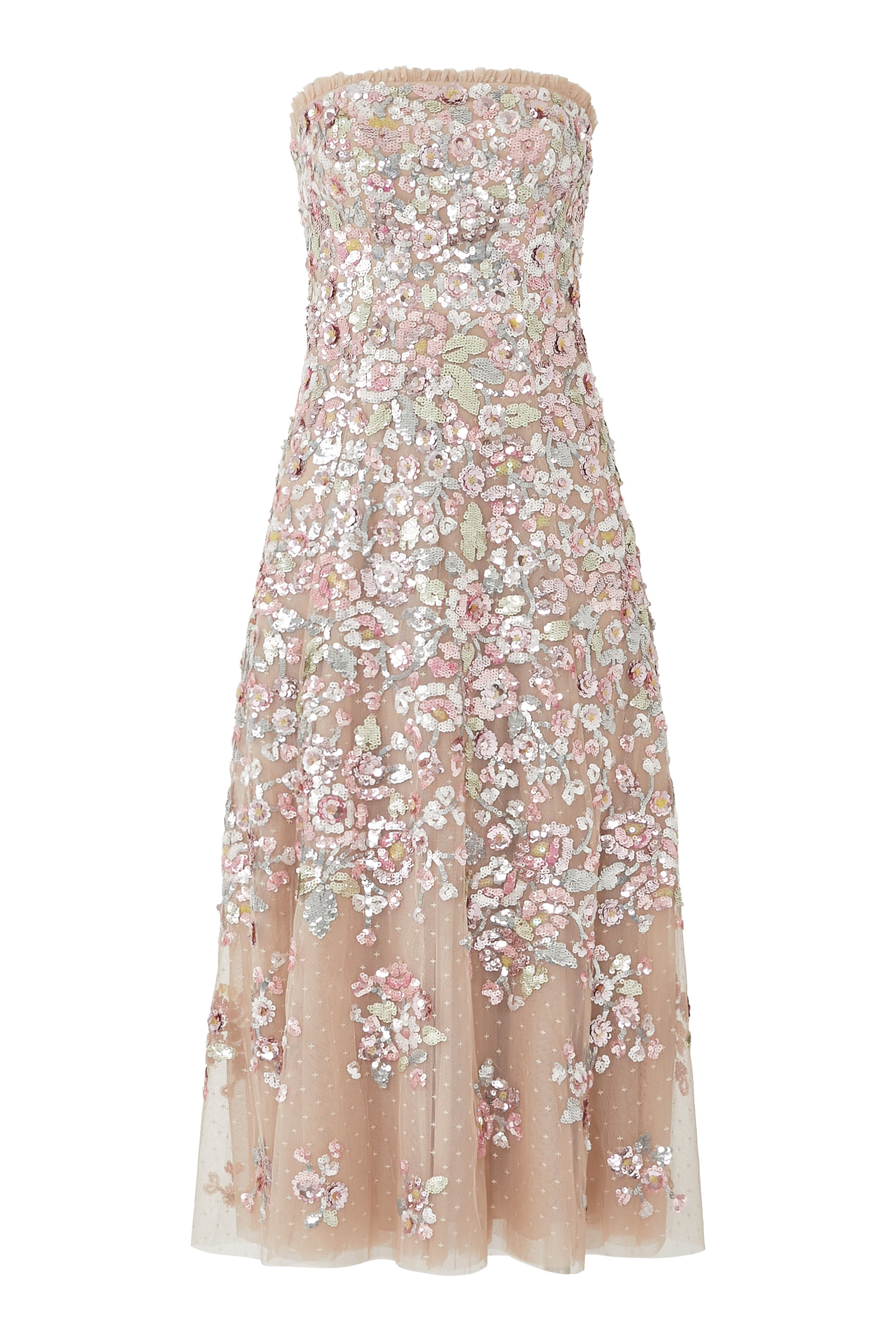 Sequin Paradise Strapless Ballerina Dress