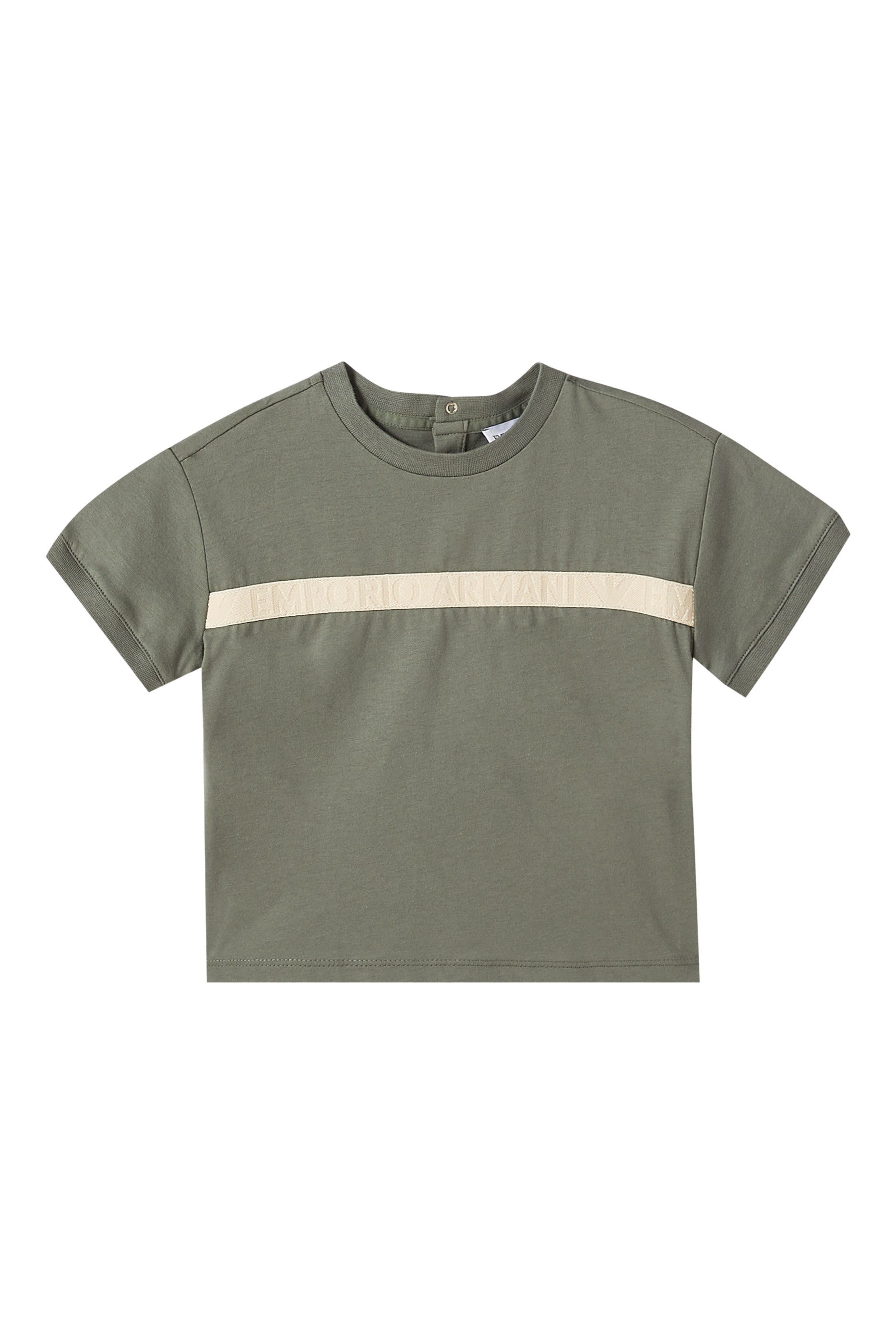 تيشيرت بشعار الماركة قطن للأطفال