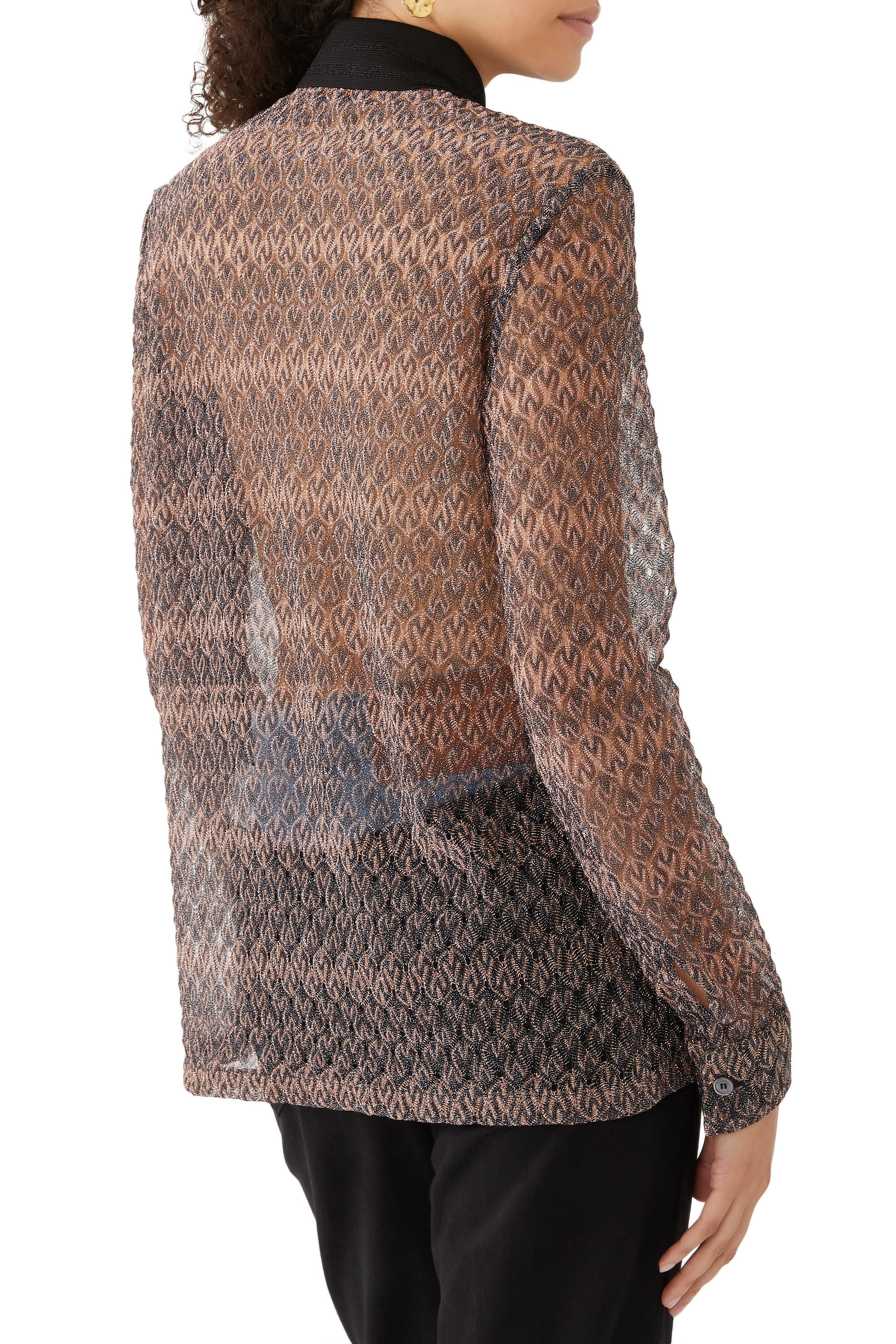 قميص دانتيل لامع